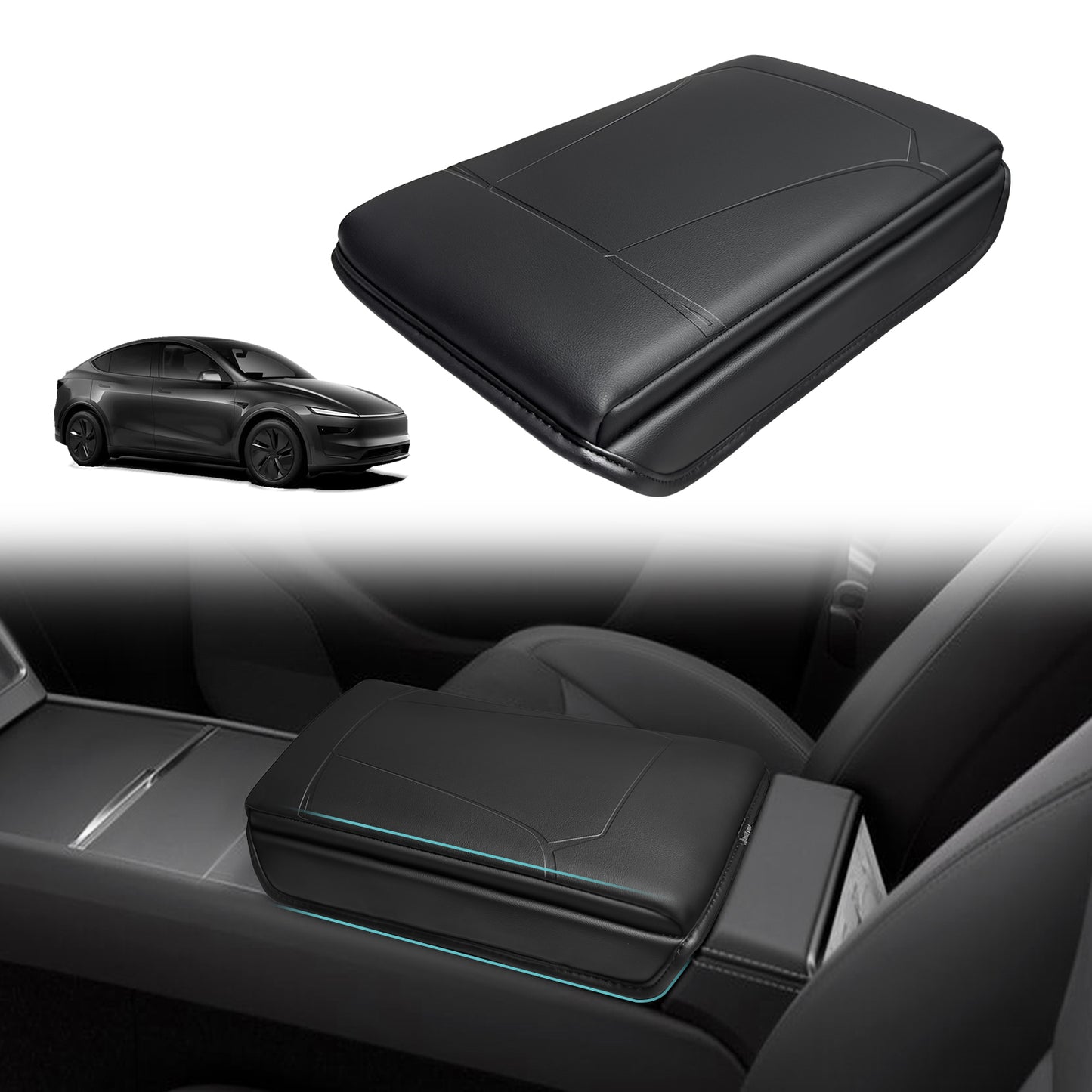 Thickened Center Console Armrest Pad Cover for Tesla ModelY Juniper 2026+