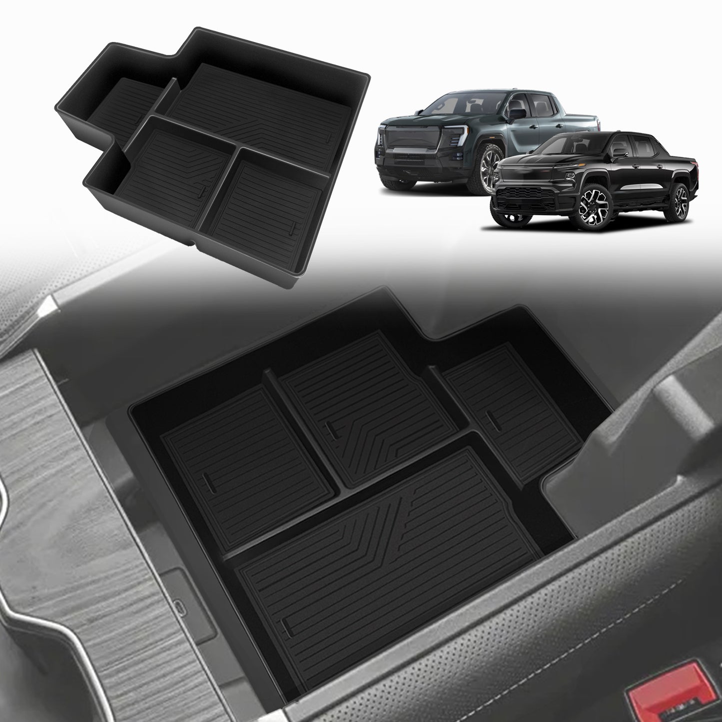 Console Organizer for Chevrolet Silverado EV/GMC Sierra EV 2024+(Bottom)