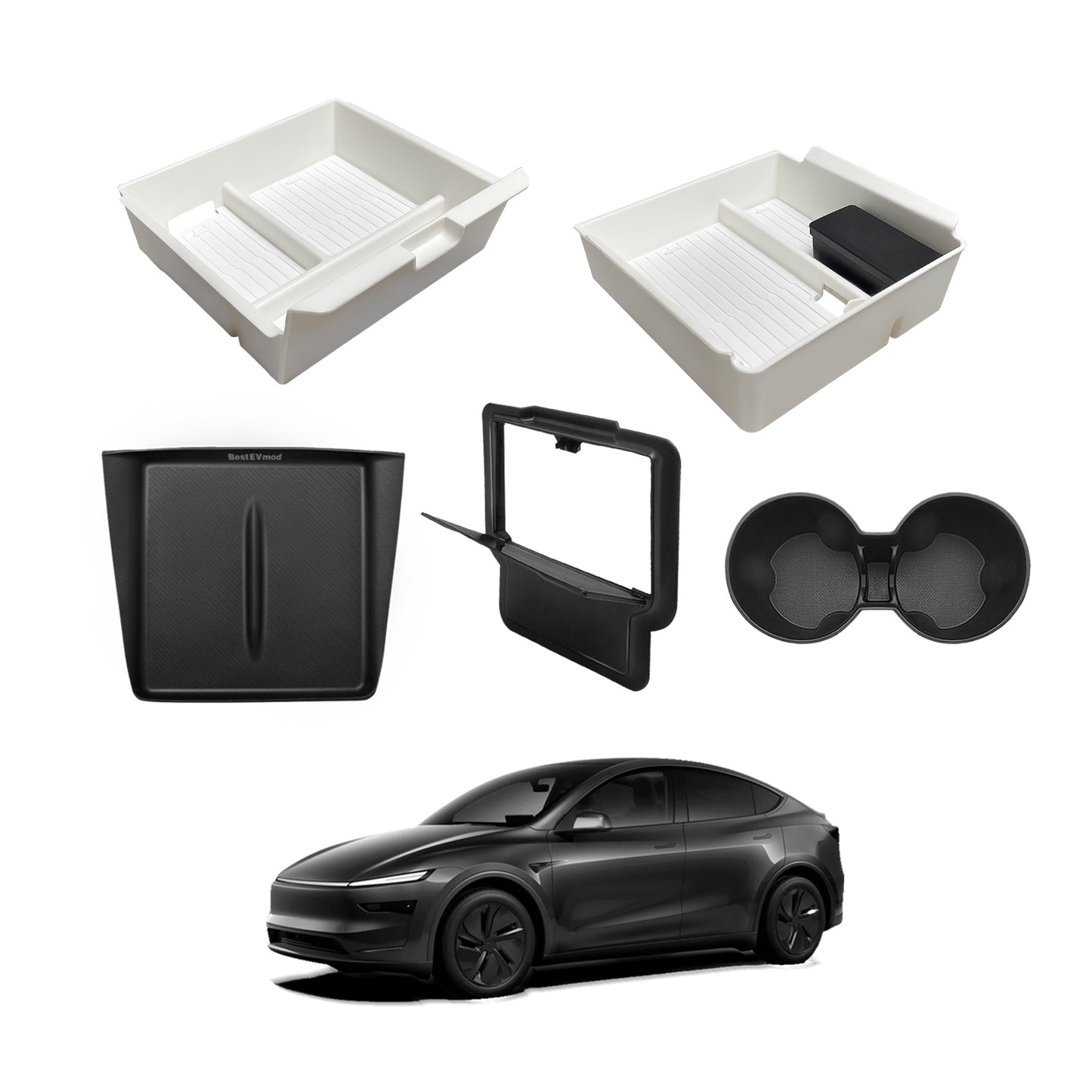 5PCS Center Console Organizer for 2025 Tesla Model Y Juniper
