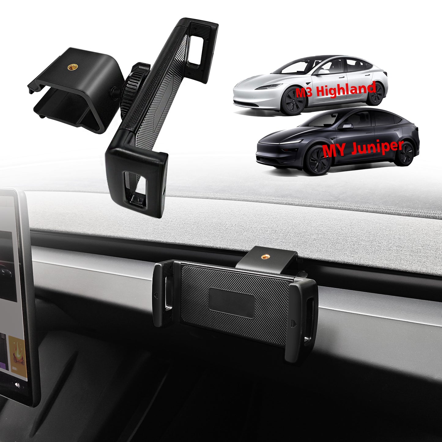 Dashboard Phone iPhone iPad Tablet Magsafe Holder for New Model Y Juniper Model 3 Highland from BestEvMod