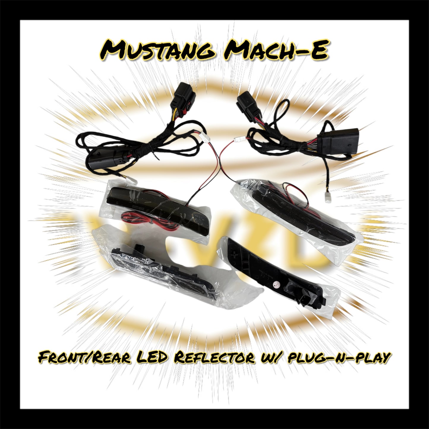 Mustang Mach-E Front Turn Signal Reflector (Set) and Rear Parking Light Reflector (Set)