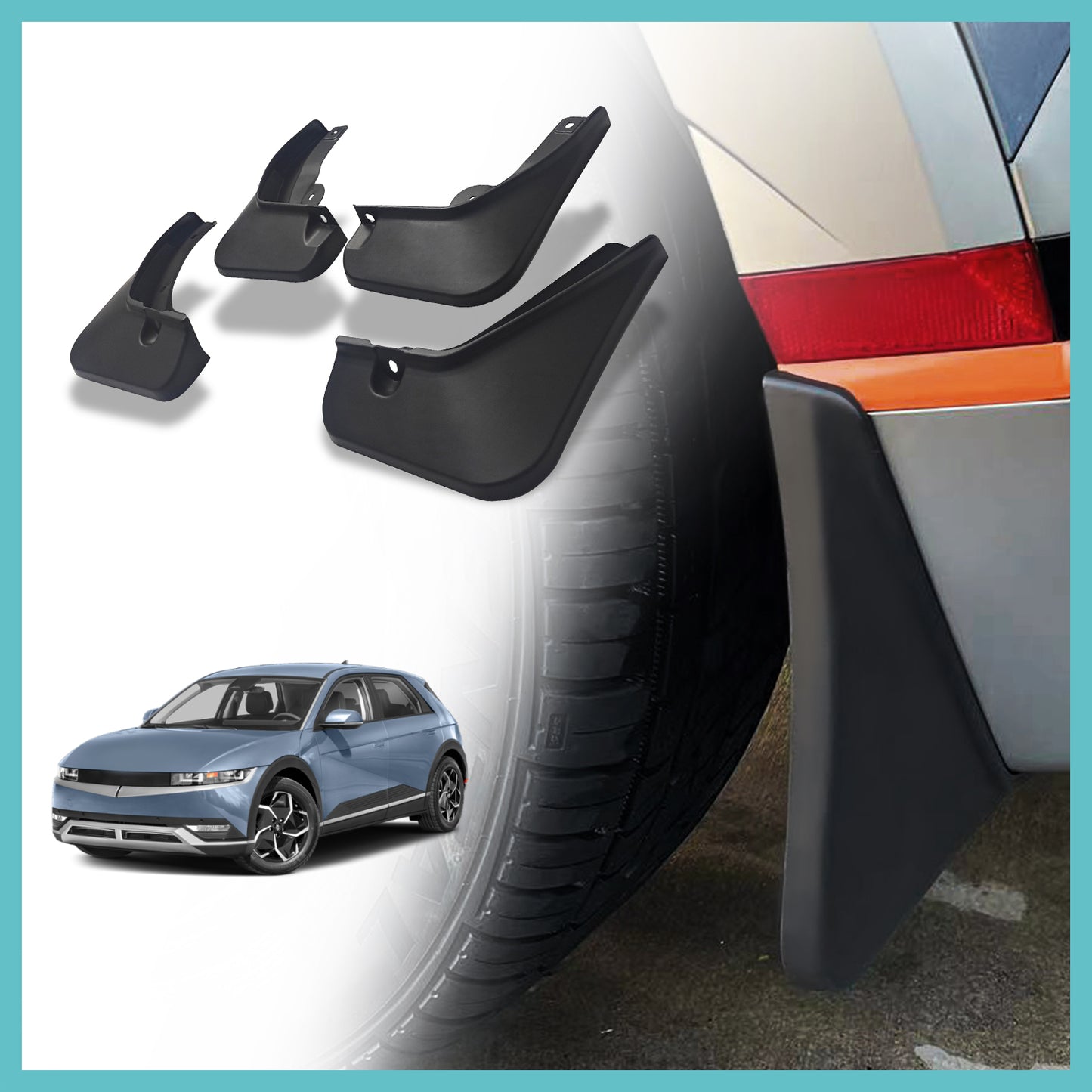 Ioniq5 Mud Flaps Splash Guards (Set of 4) Dirt Protection from BestEvMod