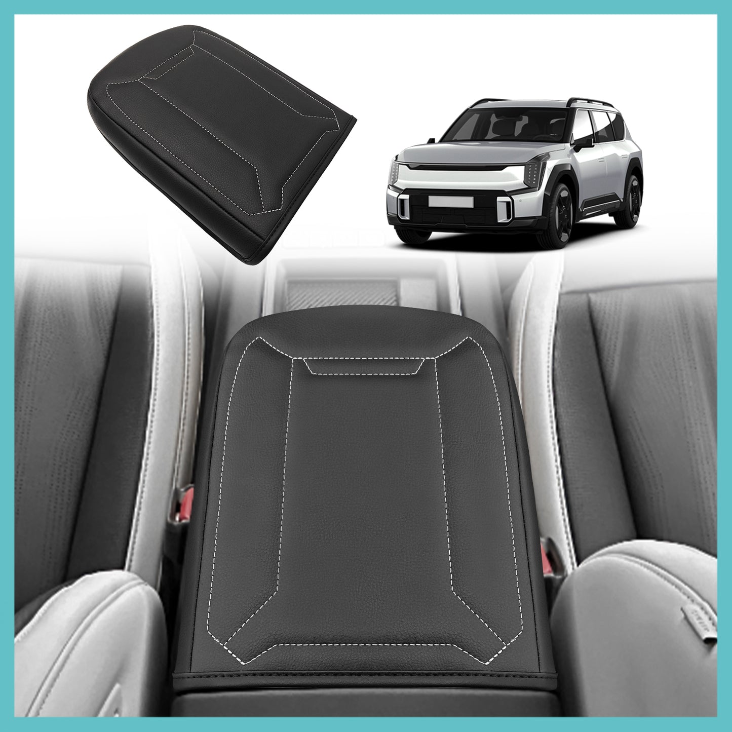 EV9 Vegan Leather Armrest Pad Cover Extra Soft from BestEvMod