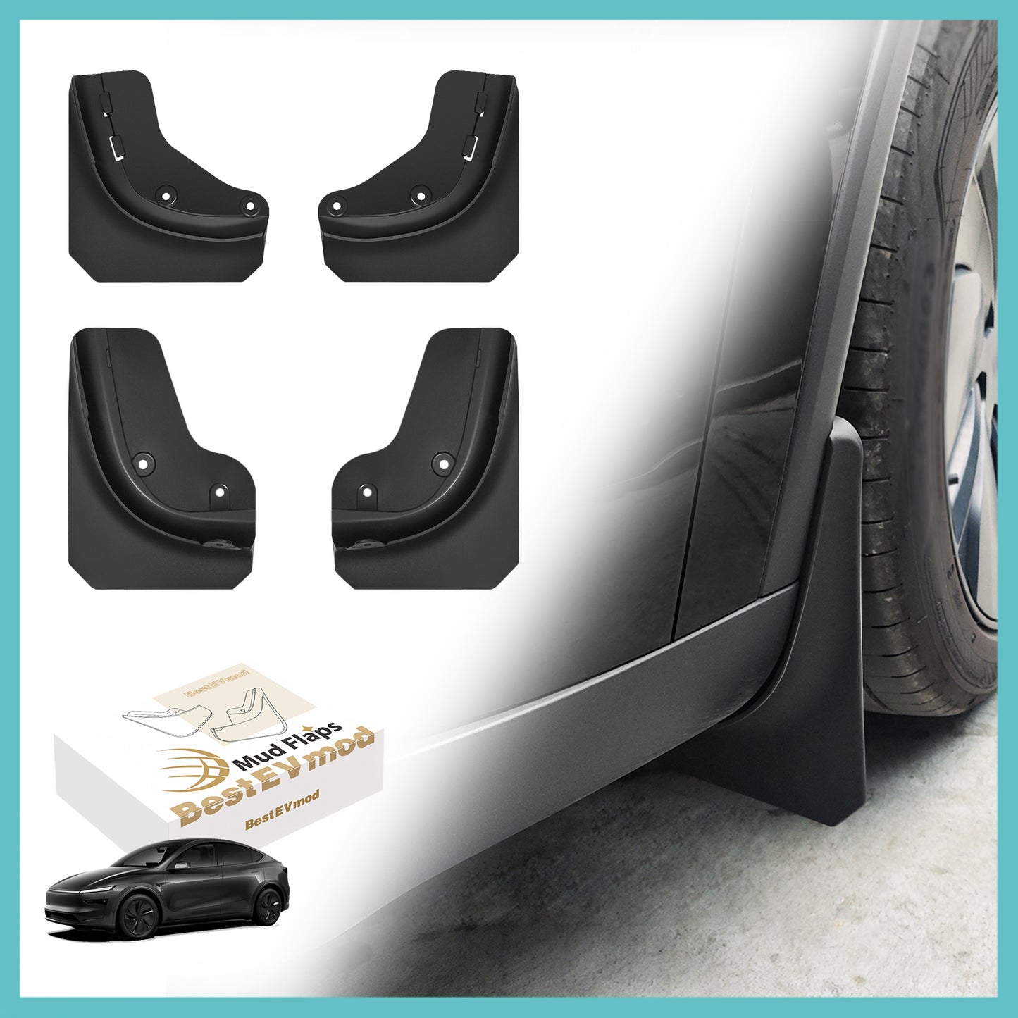 Upgrade TPE Mud Flaps for 2026 Tesla Model Y Juniper