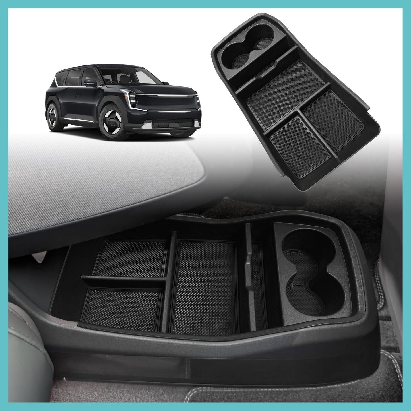 Lower Center Console Organizer Tray for EV9 from BestEvMod