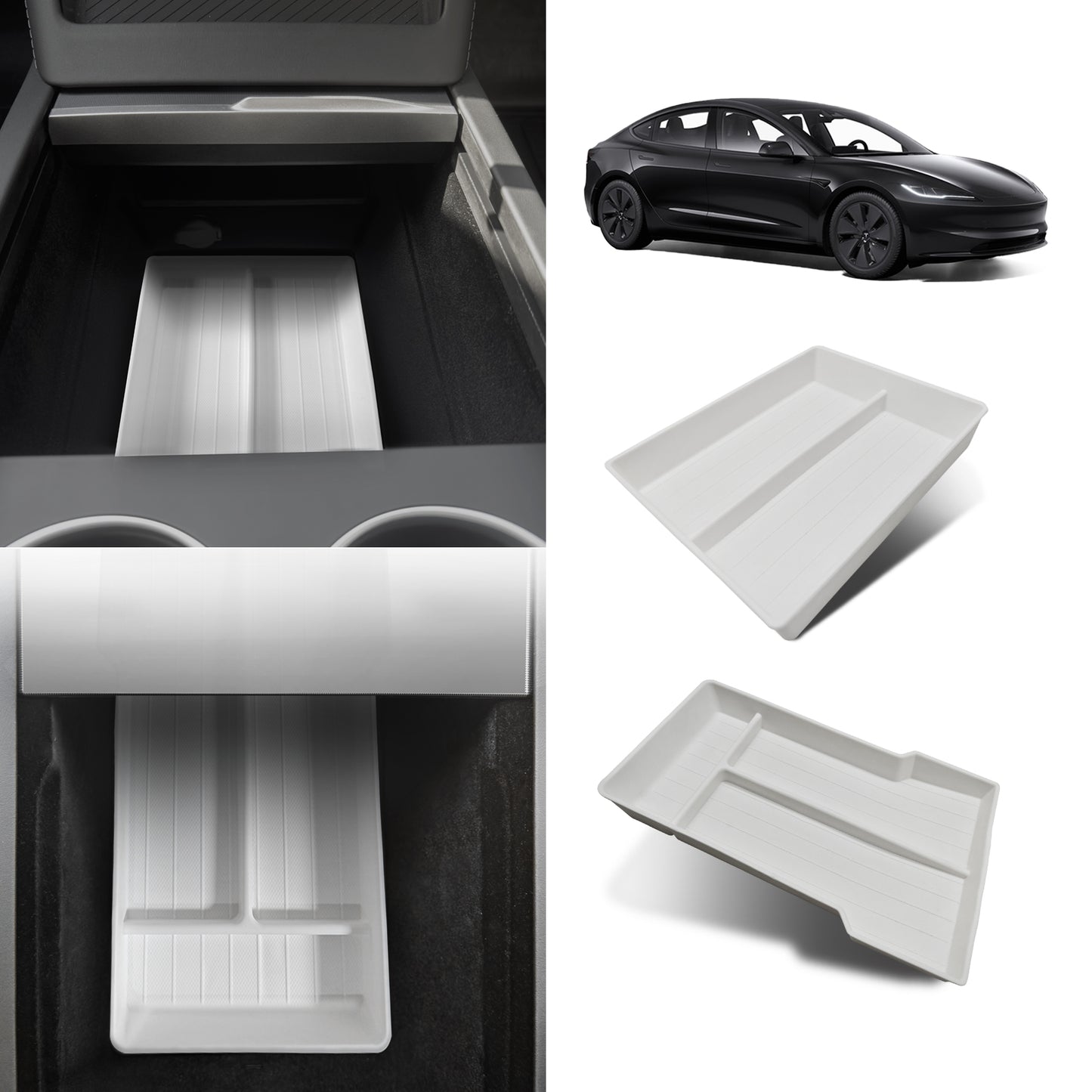 TPE Center Console Organizer Tray - Lower for New Model 3 from BestEvMod