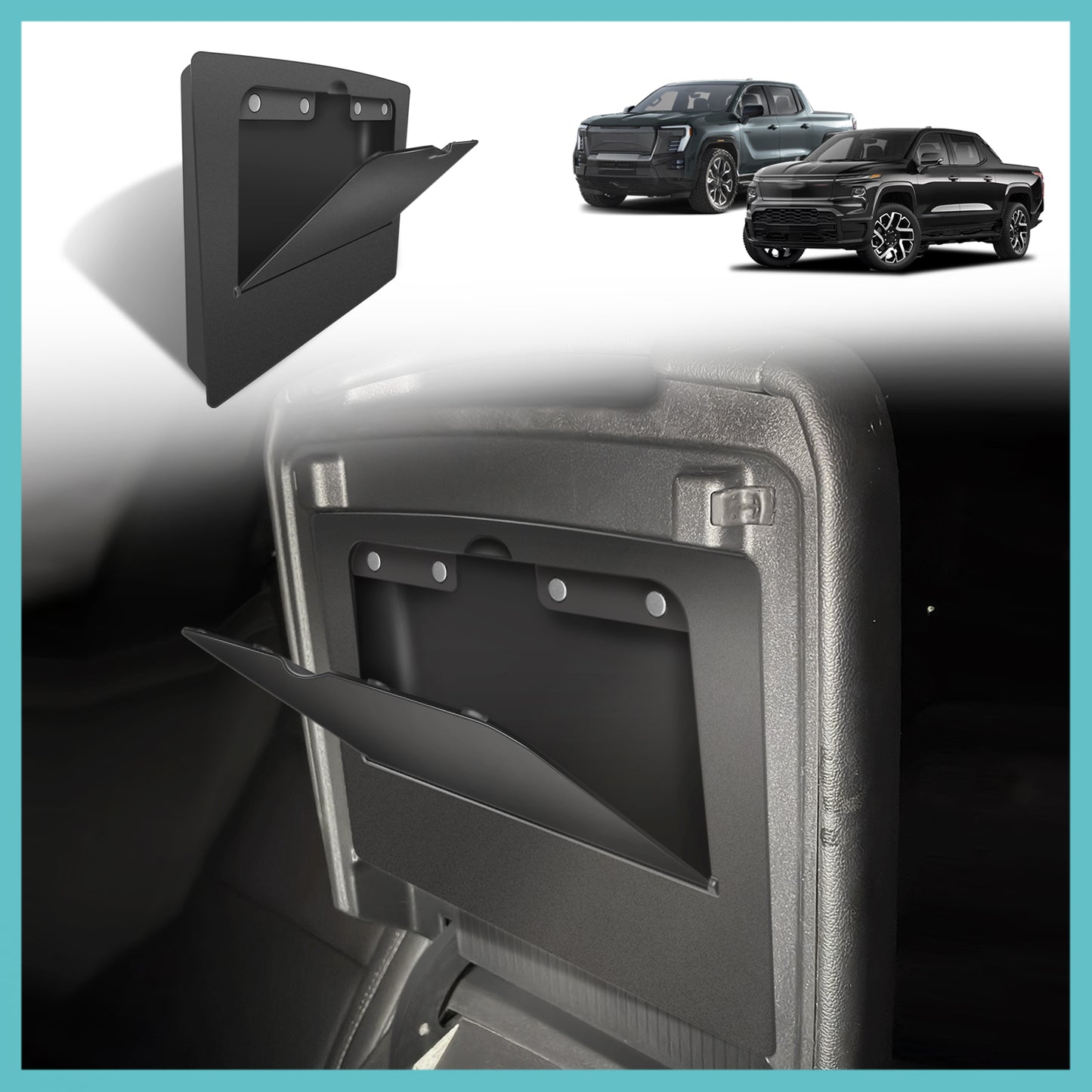 Console Hidden Storage Box for Chevrolet Silverado EV/GMC Sierra EV 2024+