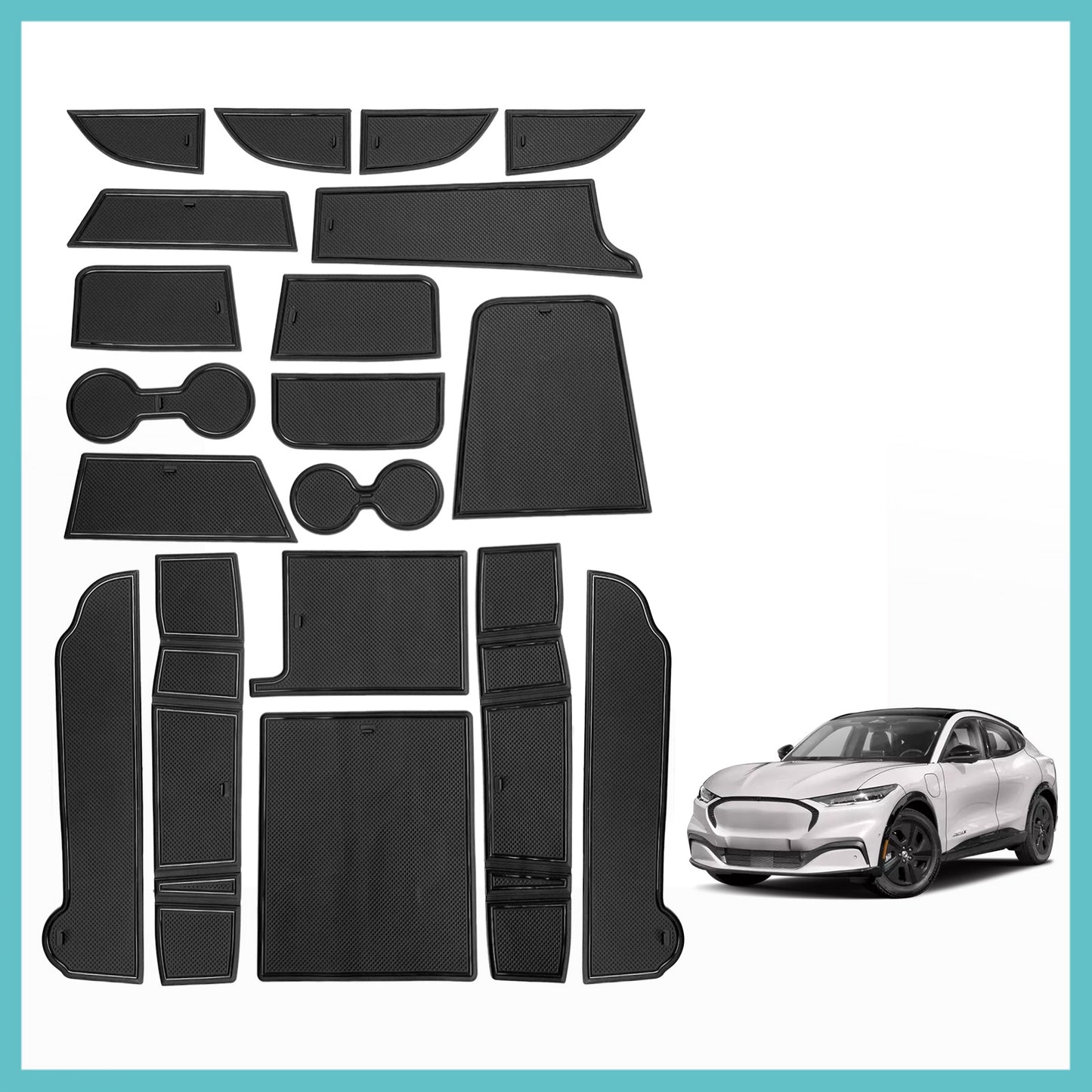Mach E 18 Pcs PVC Anti Dust Cup Holder Inserts V3 from AOSK