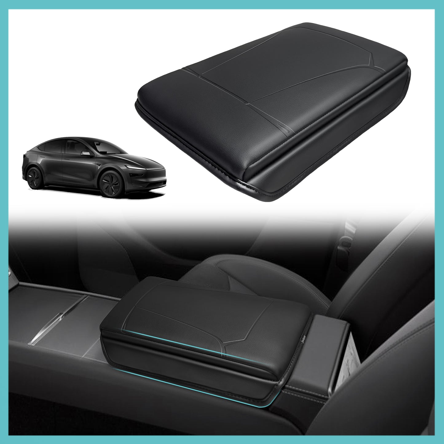 Thickened Center Console Armrest Pad Cover for Tesla ModelY Juniper 2026+
