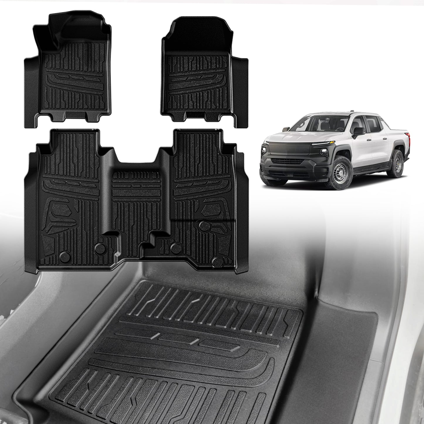 Full Set Floor Mats for 2024-2025 Silverado EV WT