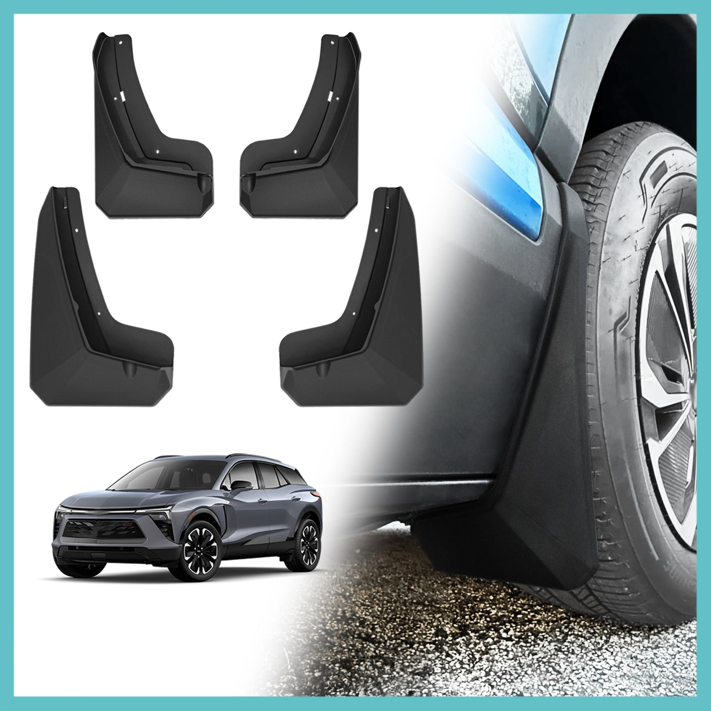 4PCS Mud Flaps for Chevrolet Blazer EV 2024+ From BestEvMod