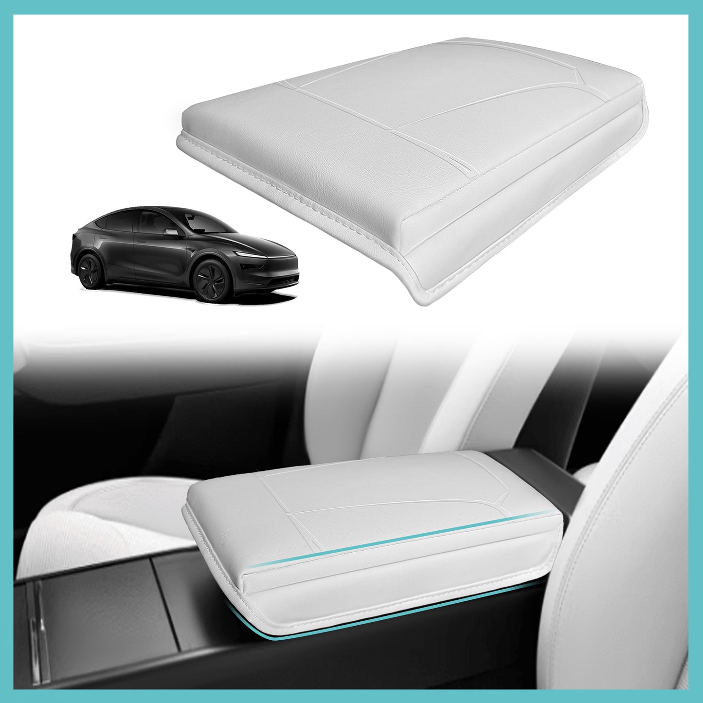 Thickened Center Console Armrest Pad Cover for Tesla ModelY Juniper 2026+