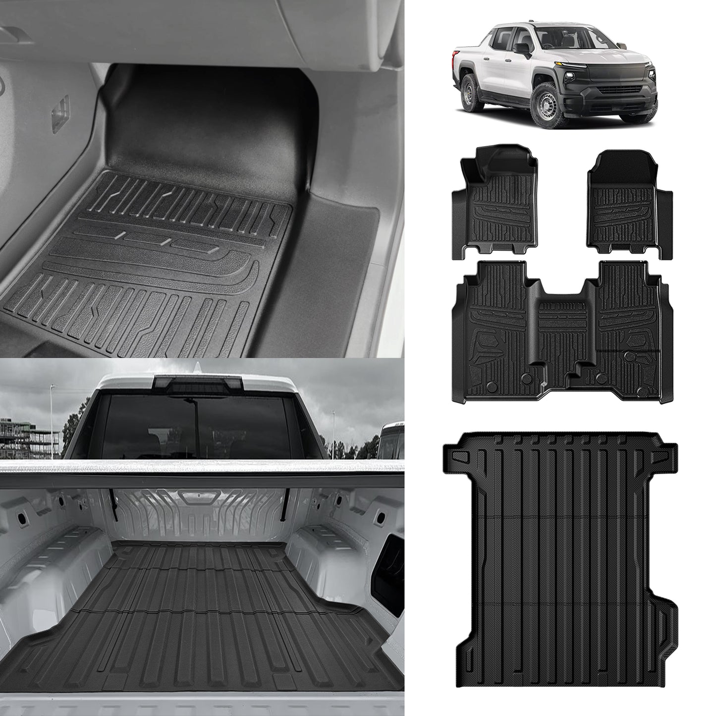 Floor Mats & Truck Bed Mat for 2024-2025 Silverado EV WT