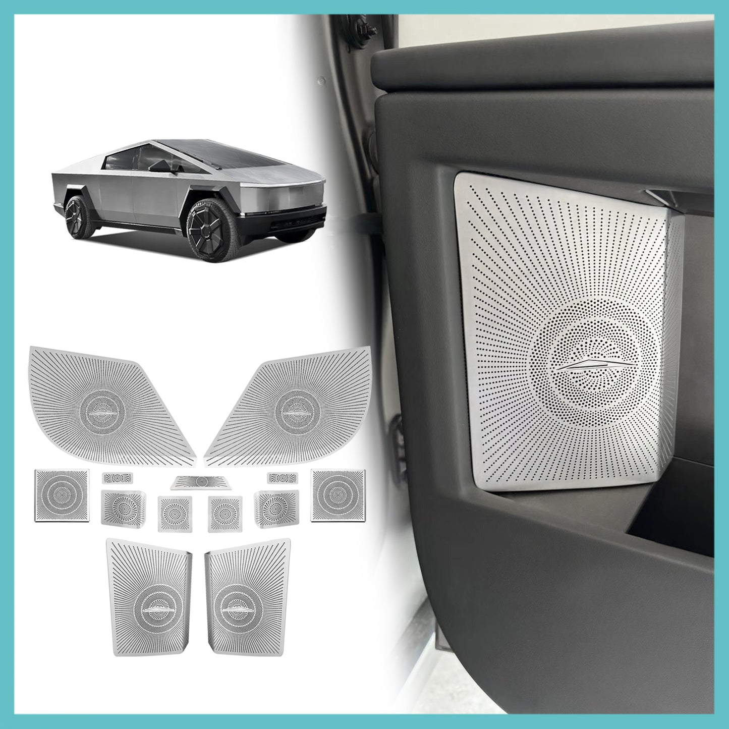 13PCS Speaker Cover Trim Kit for Cybertruck 2024+