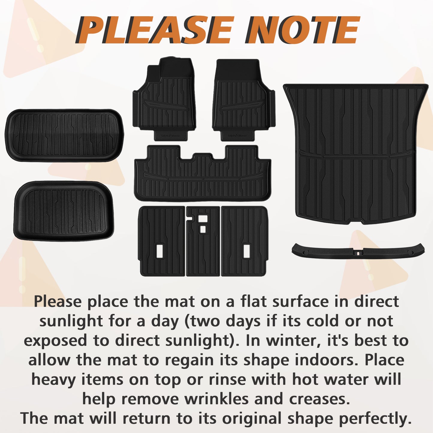 Floor& Frunk& Trunk& Rear Lower& Backrest& Bumper Guard Mat Set for Juniper