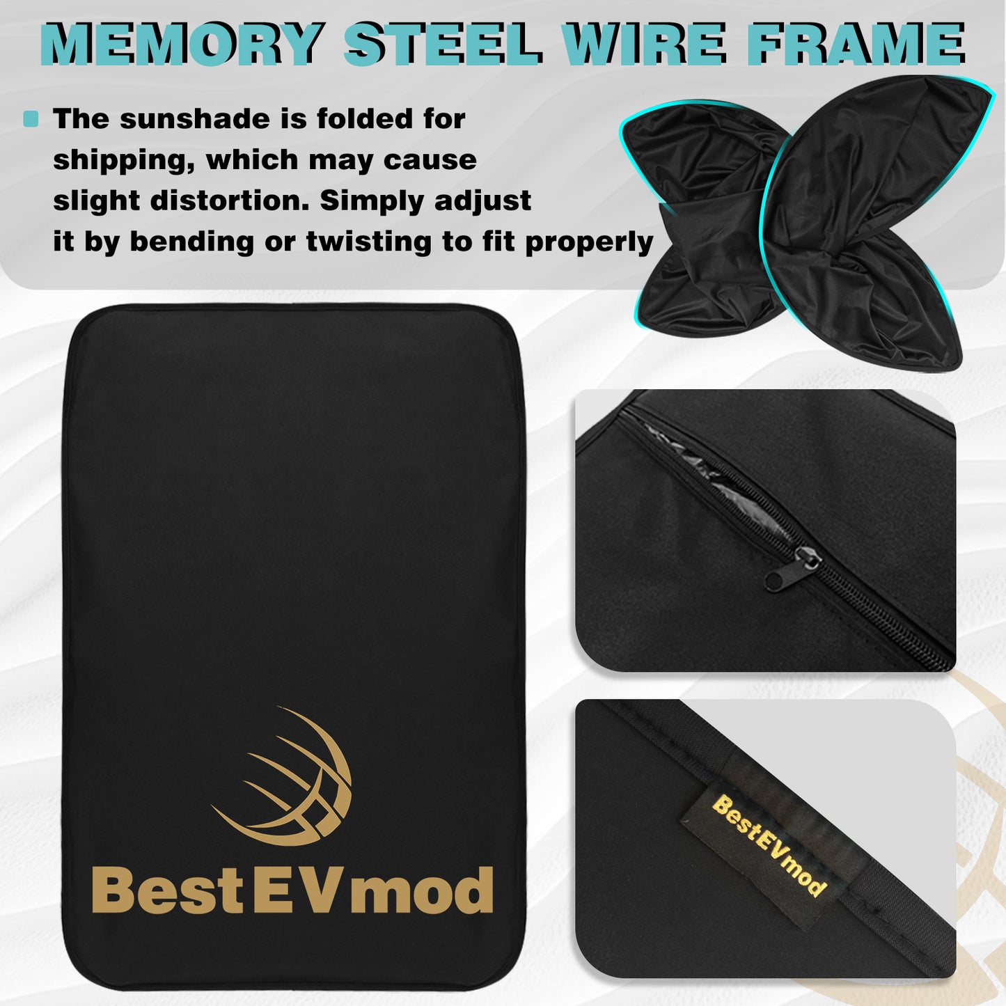 Windshield & Roof Foldable Sunshade for 2025 Tesla Model Y Juniper