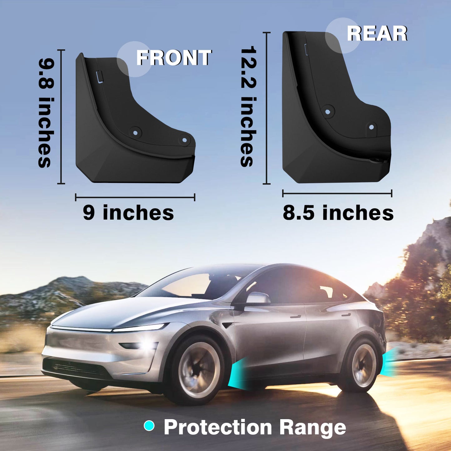 Upgrade Mud Flaps Splash Guards for 2026 New Tesla Model Y Juniper