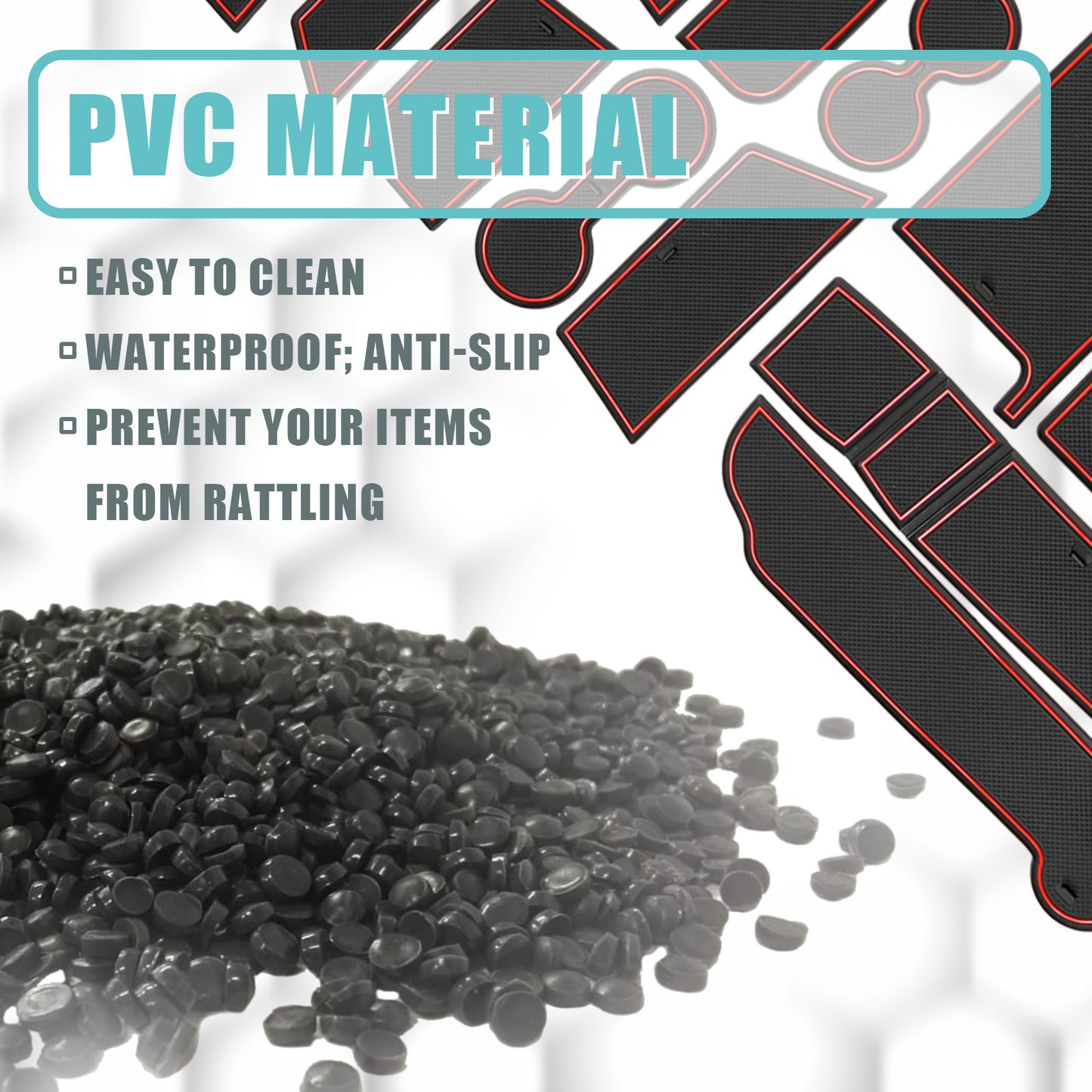 Mach E 18 Pcs PVC Anti Dust Cup Holder Inserts V3 from AOSK