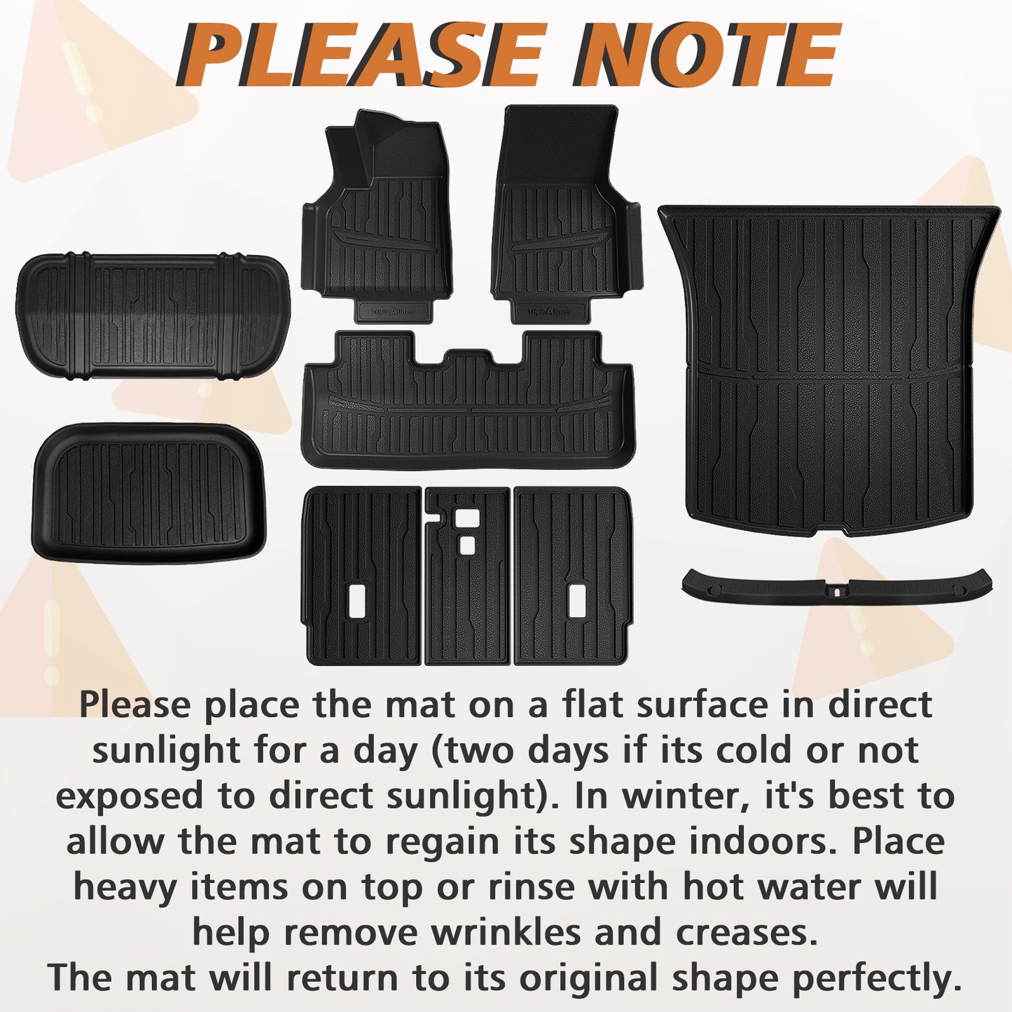 Floor& Frunk& Trunk& Rear Lower& Backrest& Bumper Guard Mat Set for Juniper