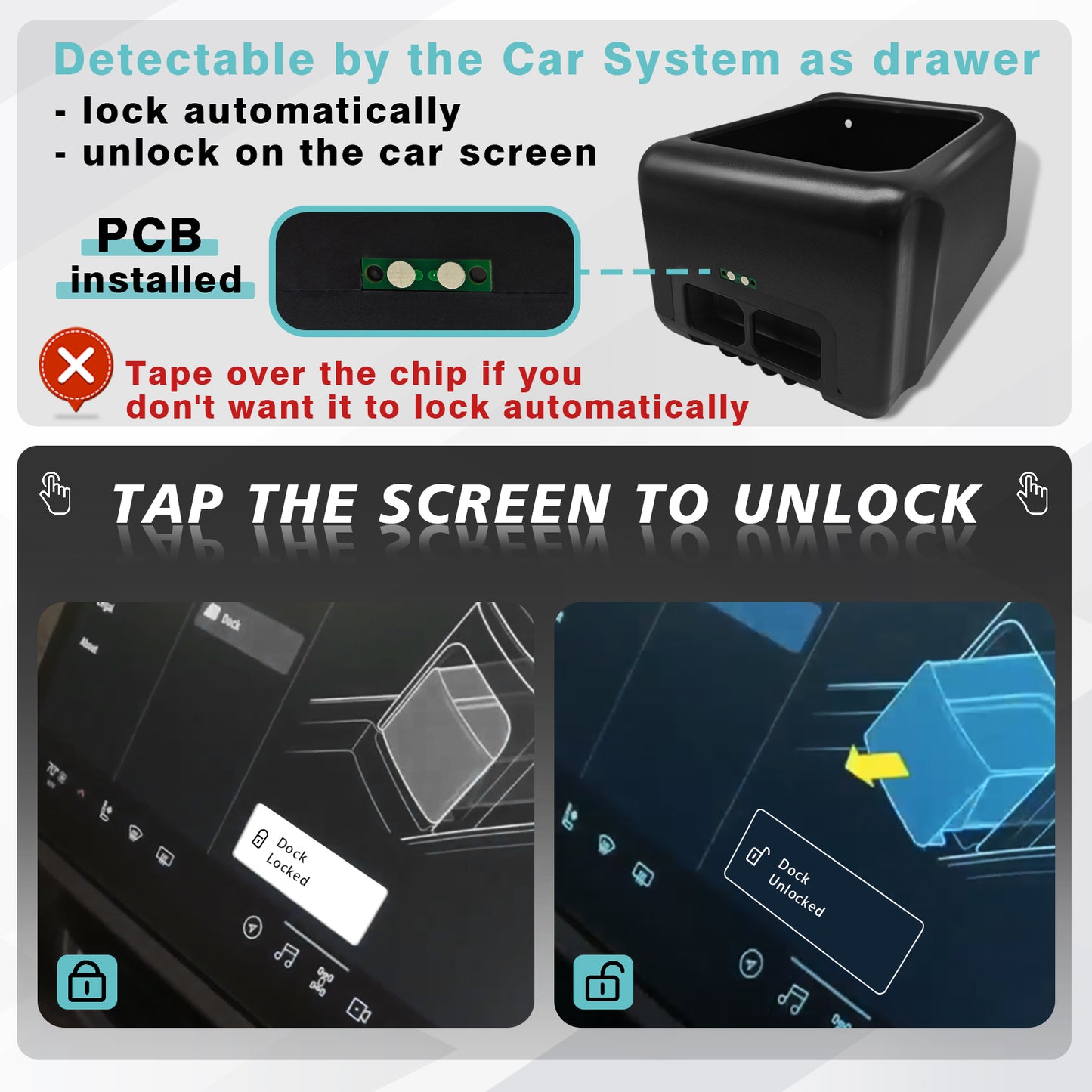 Lockable Camp Speaker Drawer Organizer Tray Compatible with Rivian R1T R1S from BestEvMod
