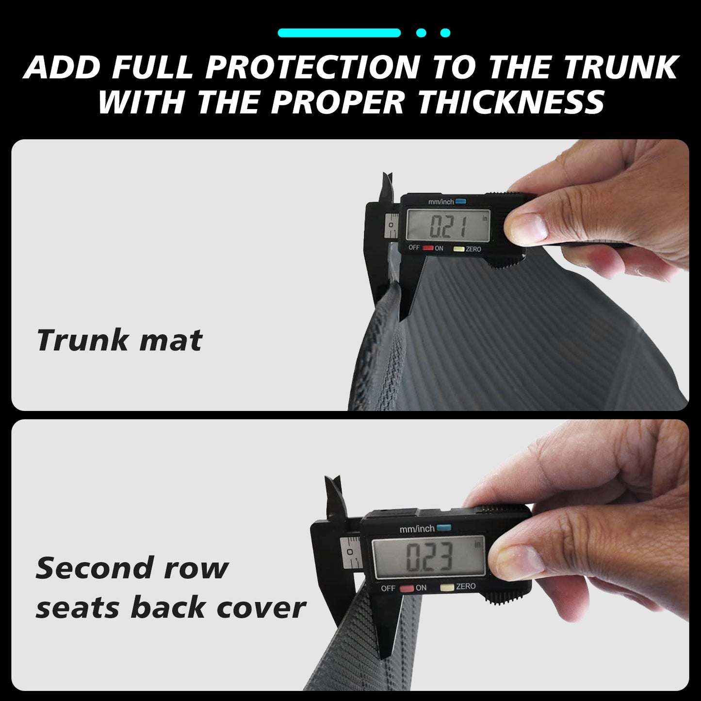 Bundle of EV6 Trunk Mat+Seats Back Cover from BestEvMod