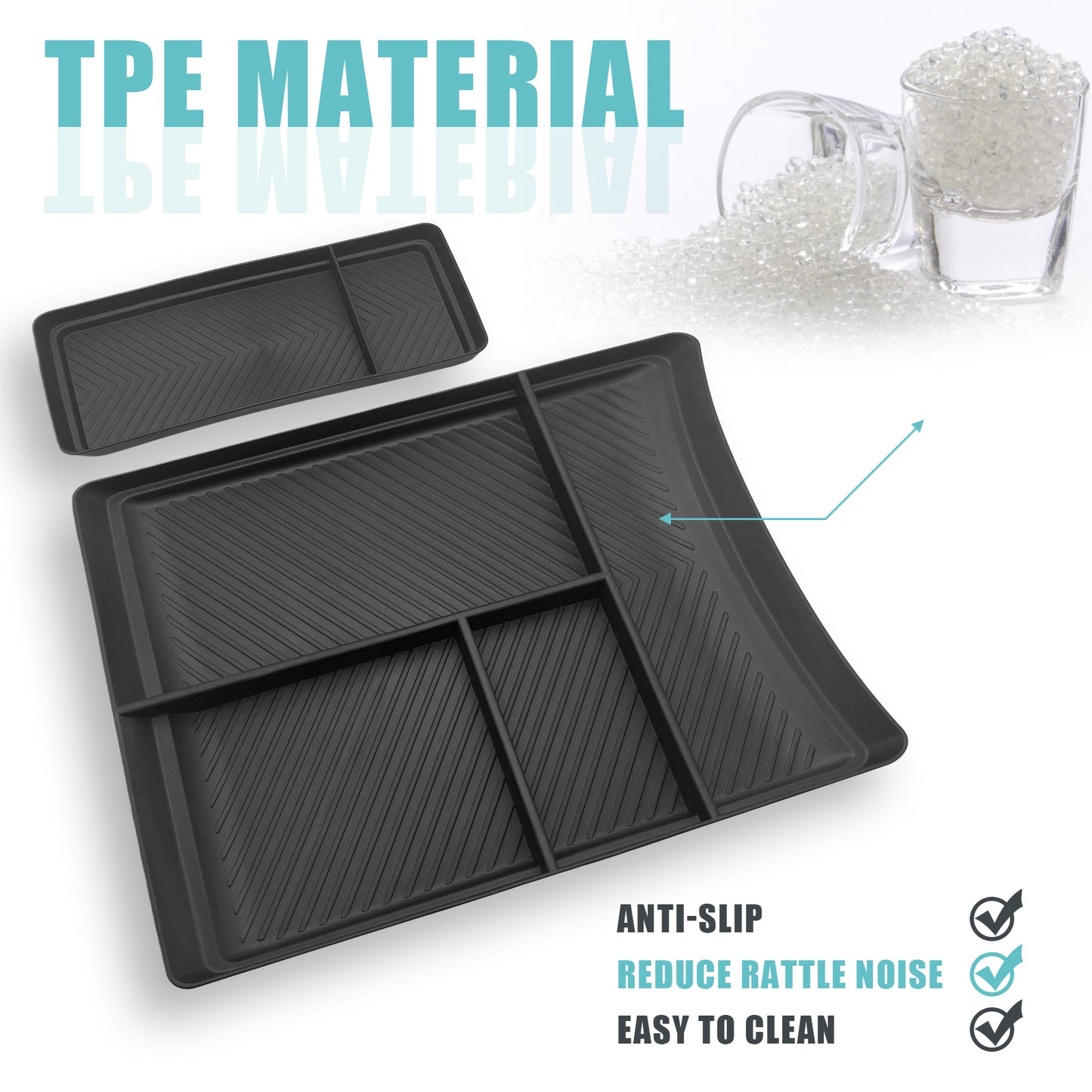 Hummer EV Lower Console Organizer & Armrest Tray Set 2023 from BestEvMod