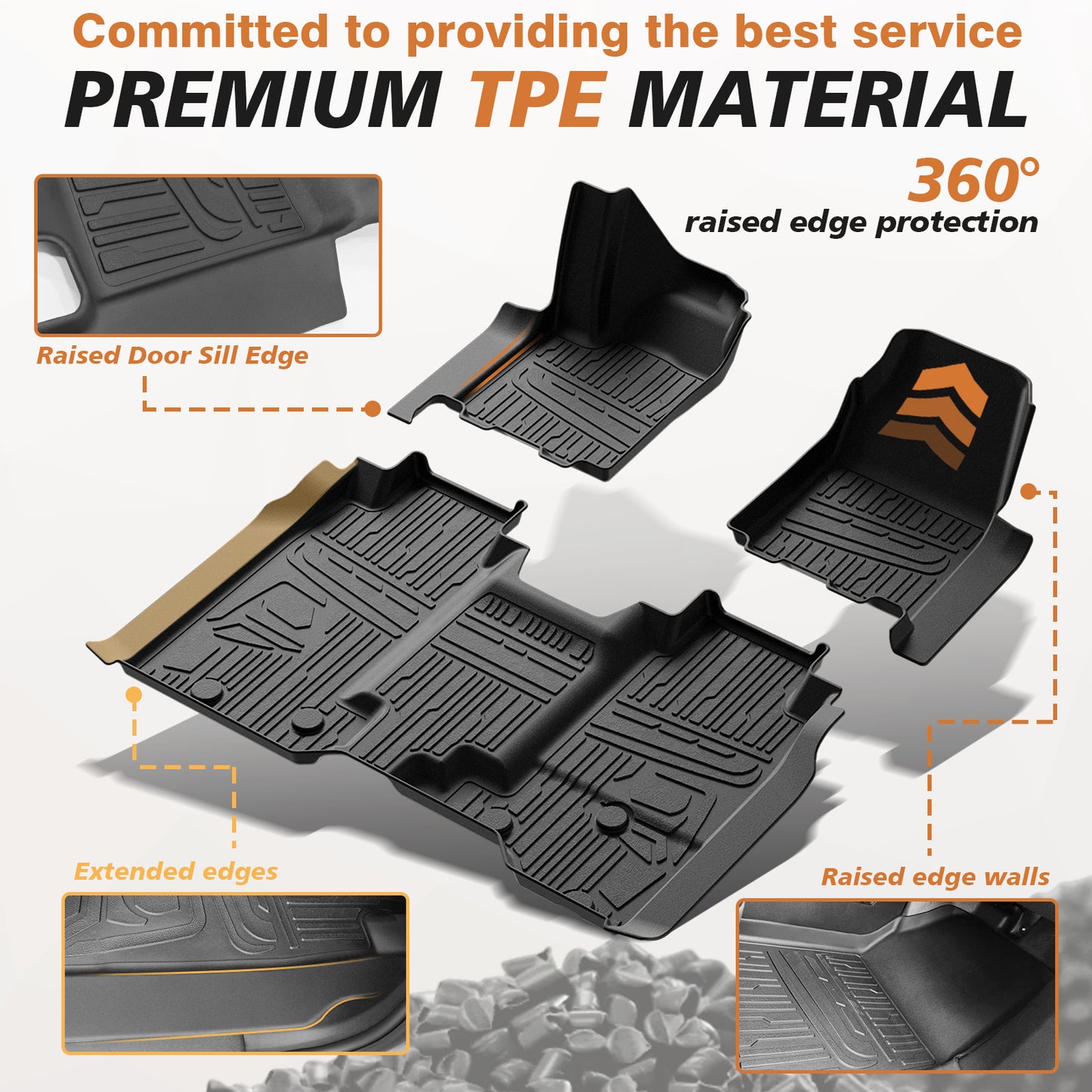 Full Set Floor Mats for 2024-2025 Silverado EV WT