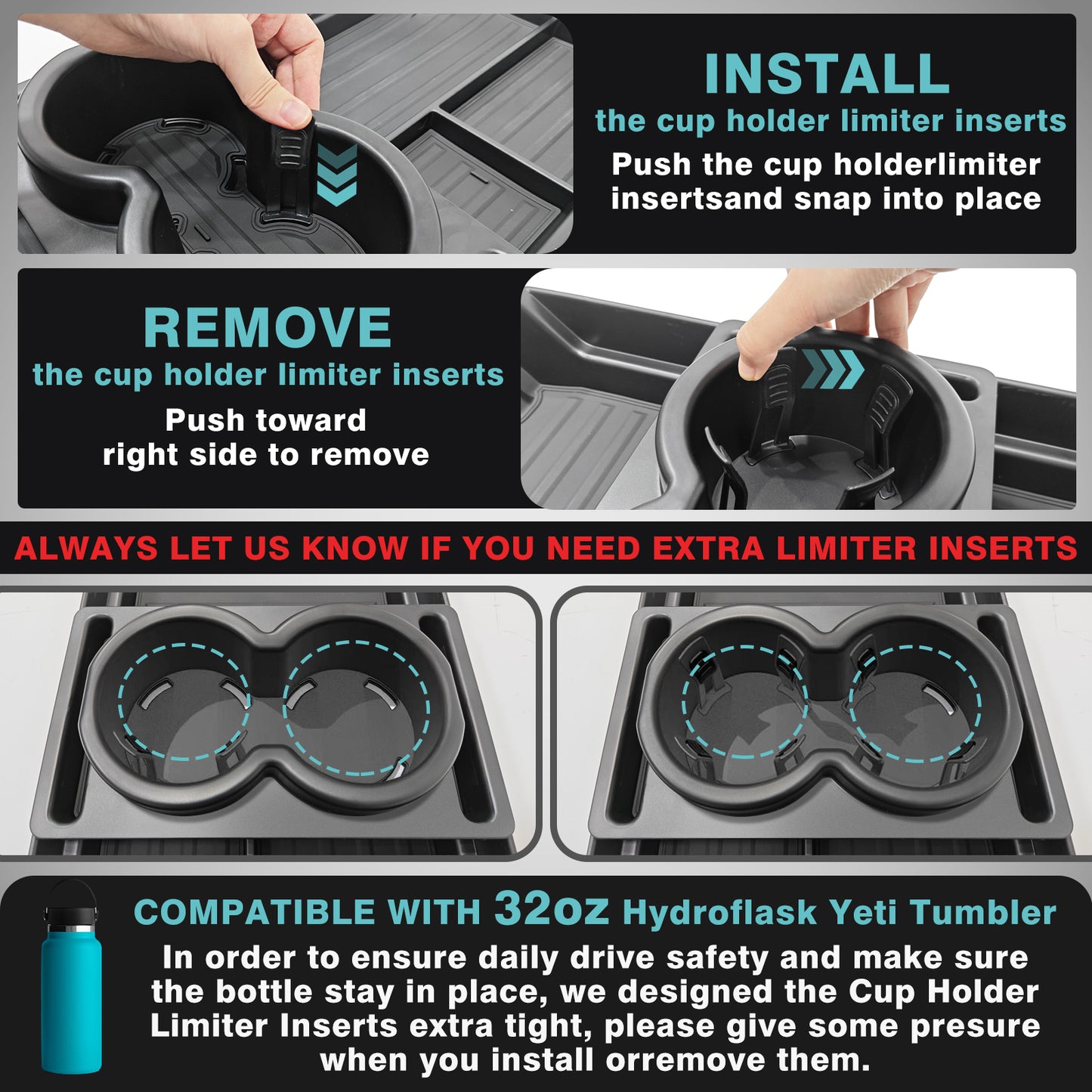 Bundle of Floor Lower Tray+ Screen Dash Tray for Cybertruck