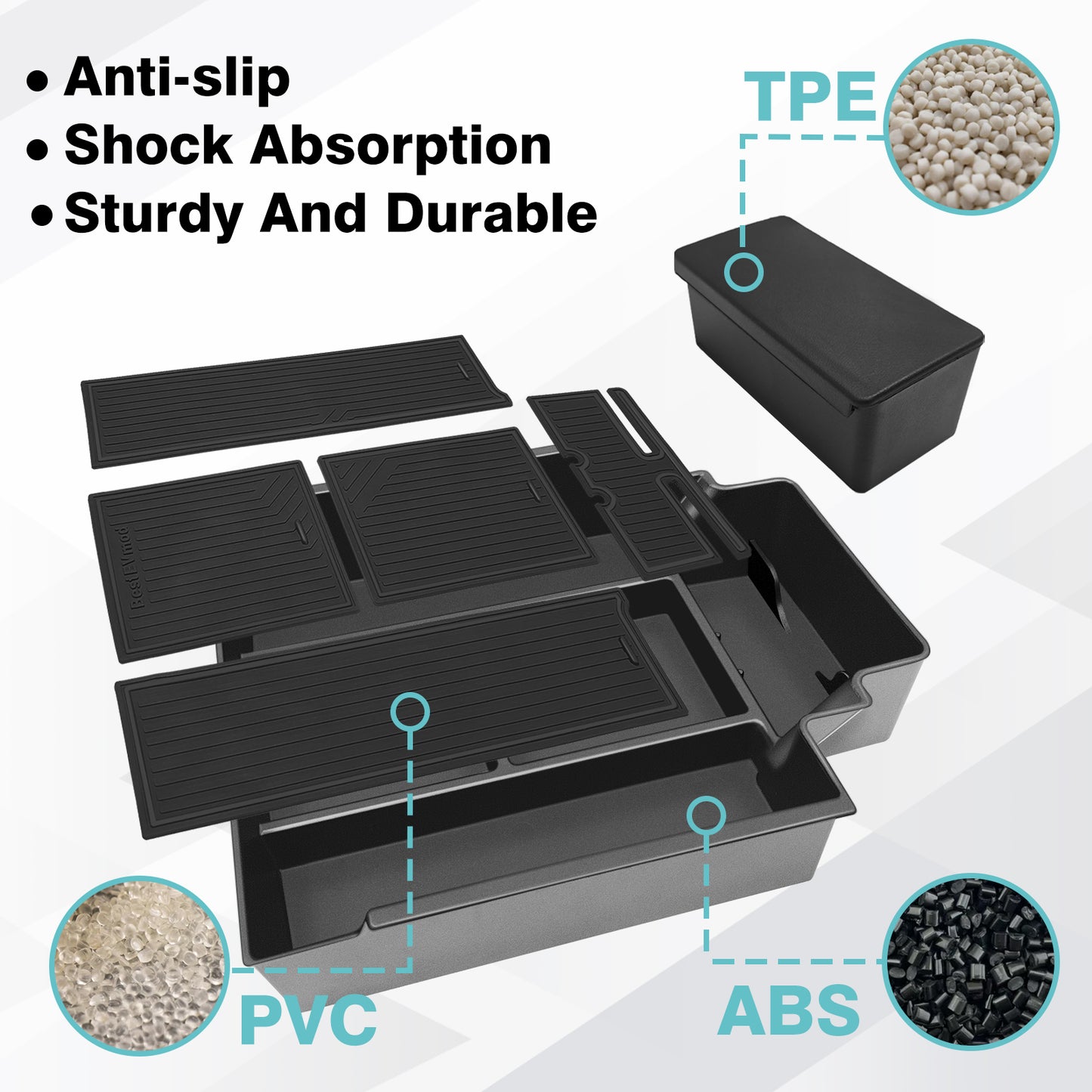 Center Console Organizer for Silverado EV 2024 Not Fit ICE or RST Models(Top)