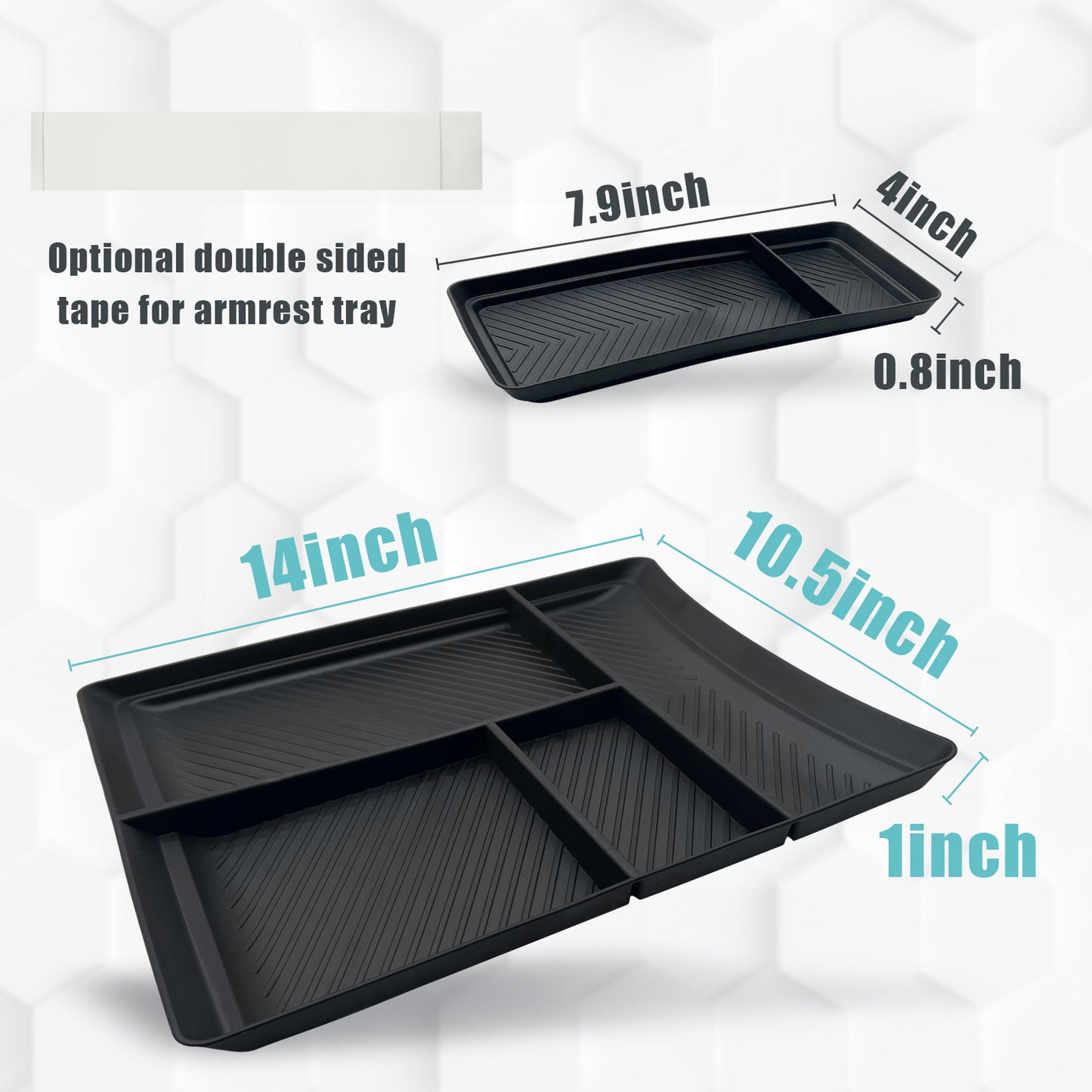 Hummer EV Lower Console Organizer & Armrest Tray Set 2023 from BestEvMod
