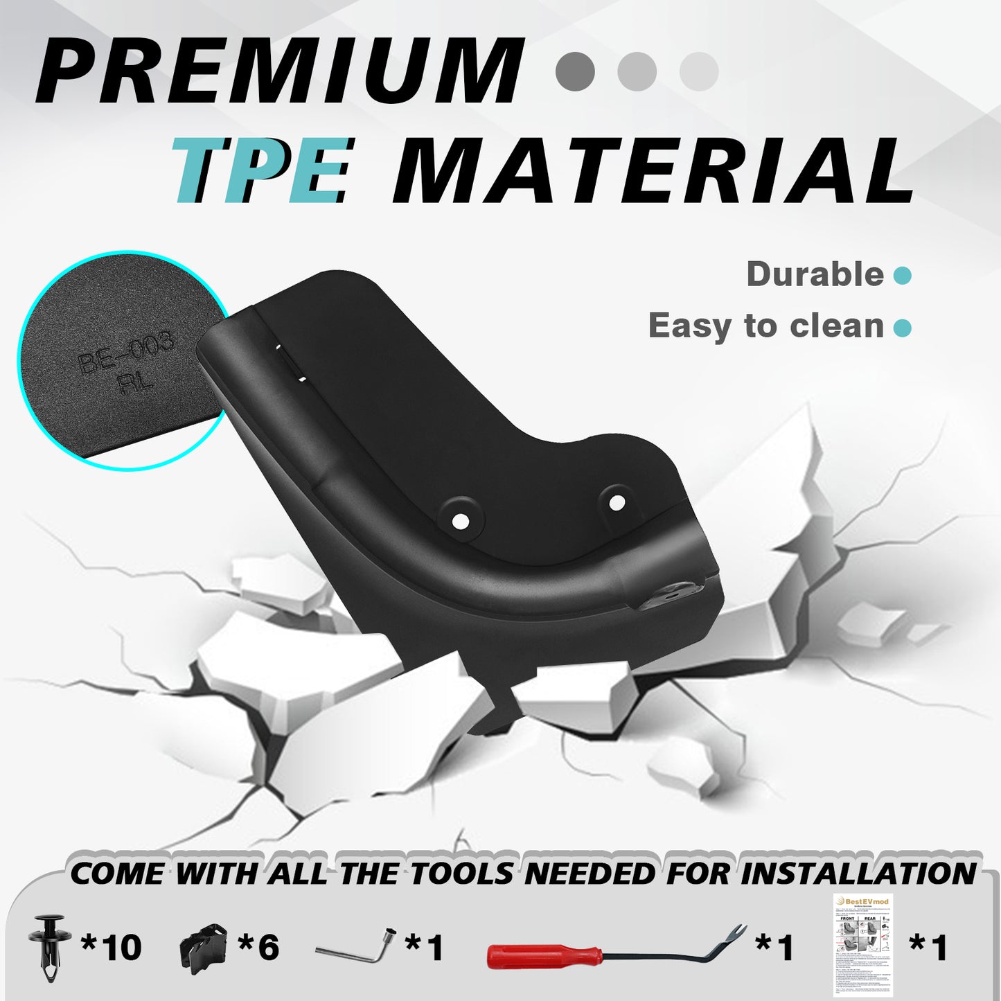 Upgrade TPE Mud Flaps for 2026 Tesla Model Y Juniper