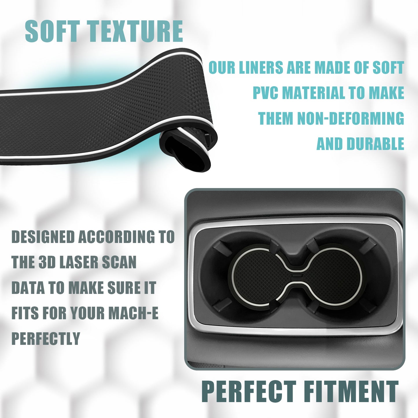 Mach E 18 Pcs PVC Anti Dust Cup Holder Inserts V3 from AOSK