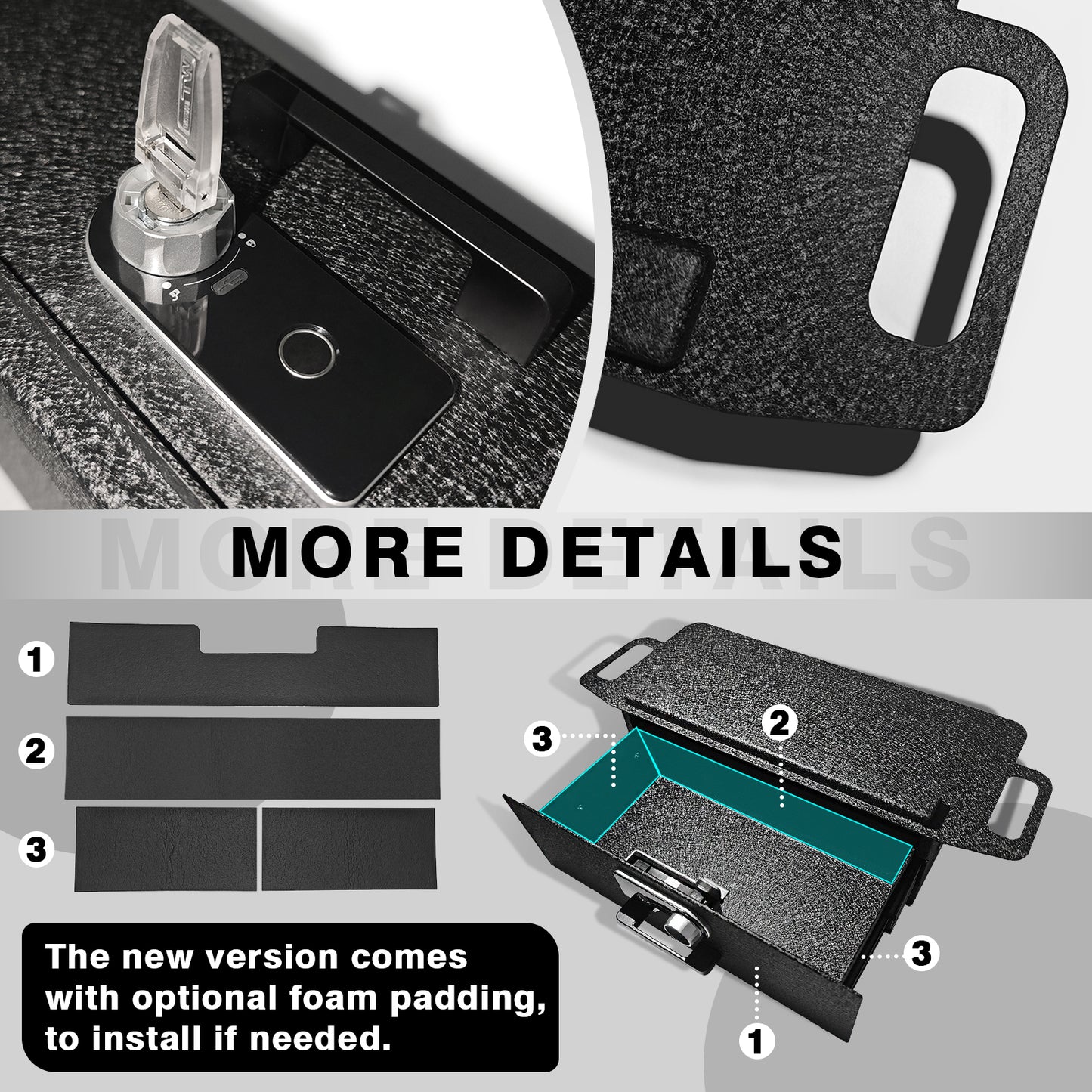 Front Under Seat Drawer Safe for Cybertruck