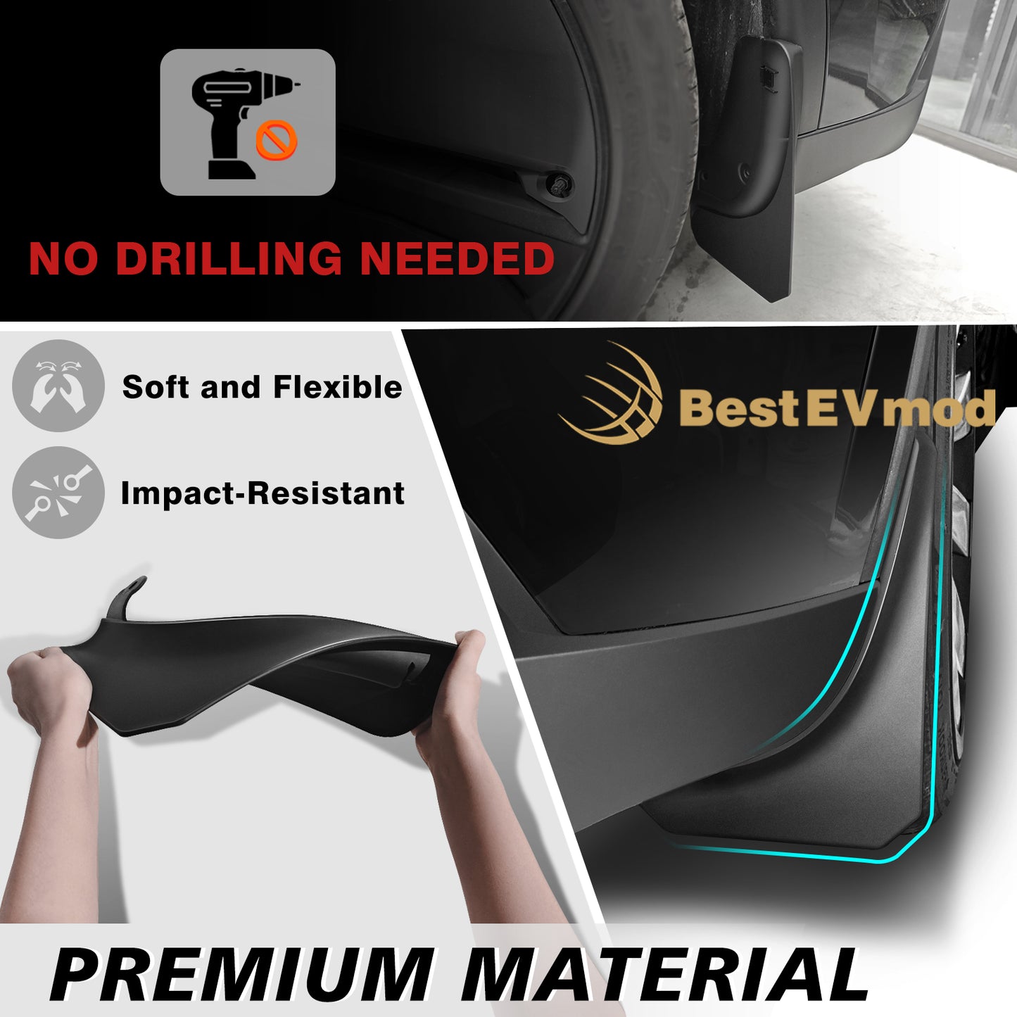 Upgrade TPE Mud Flaps for 2026 Tesla Model Y Juniper