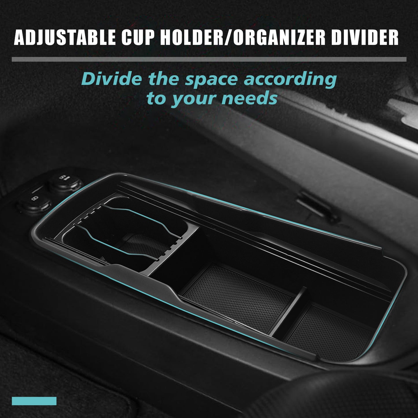 Bundle of EV6 Center + Lower Center Console Slide Cover Tray Organizer from BestEvMod