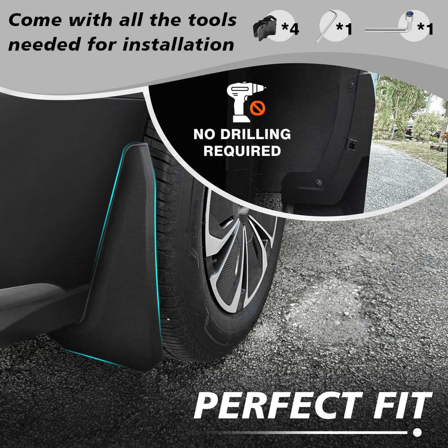 4PCS Mud Flaps for Chevrolet Blazer EV 2024+ Not fit SS model From BestEvMod