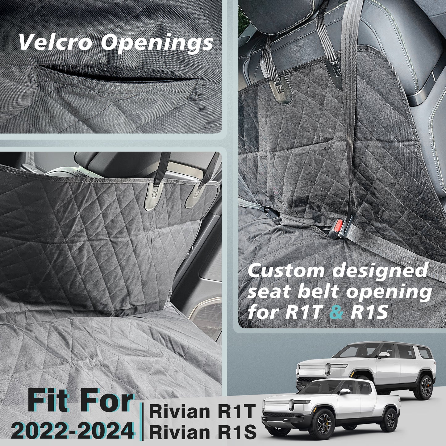 Pet Seat Cover Dog compatible with Rivian from BestEvMod