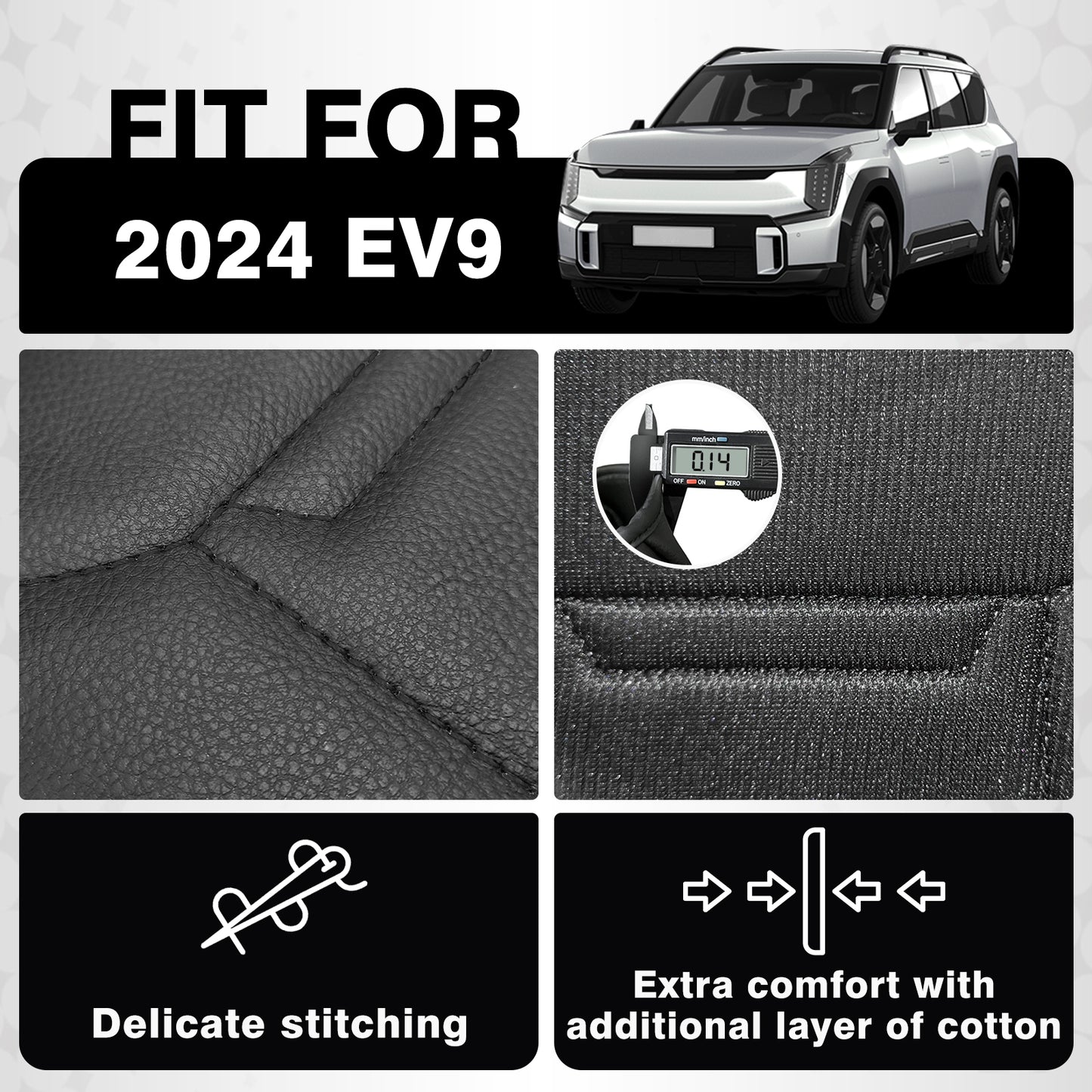 EV9 Vegan Leather Armrest Pad Cover Extra Soft from BestEvMod