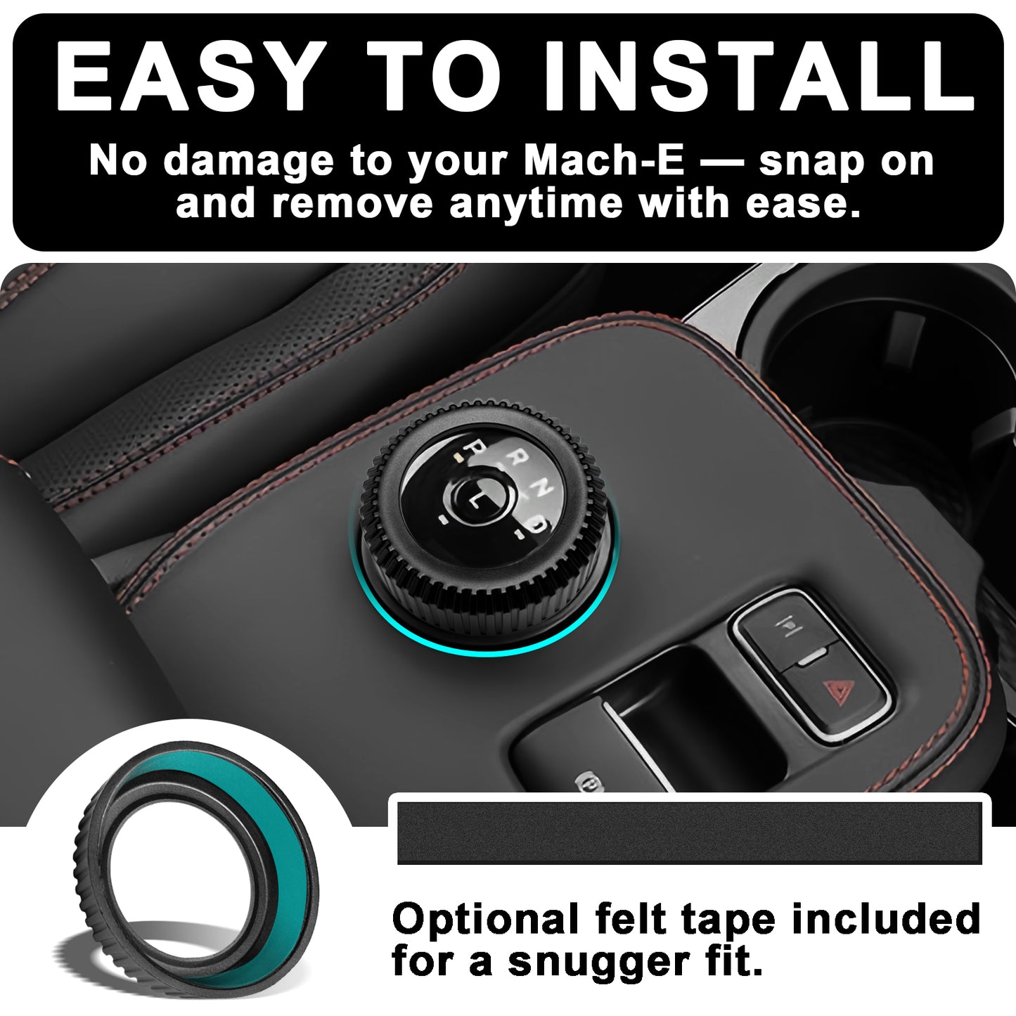 Metal Gear Control Knob Cover for Mach E 2024