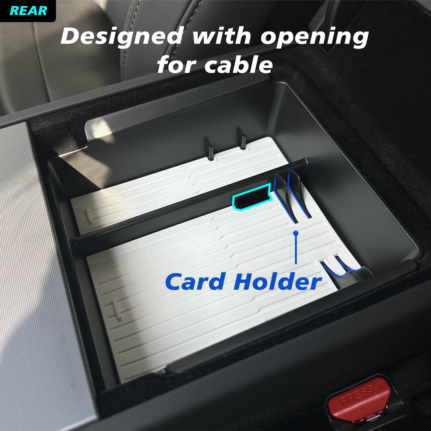 ABS Center Console Organizer Tray Upper for New Model Y Juniper Model 3 Highland from BestEvMod