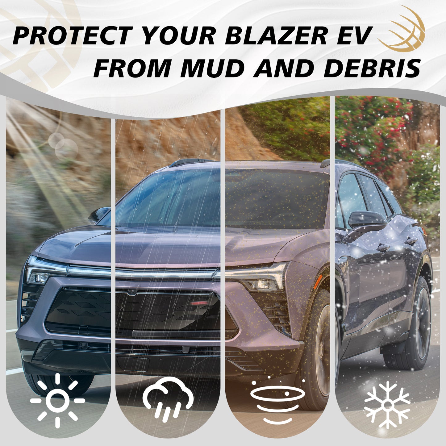 4PCS Mud Flaps for Chevrolet Blazer EV 2024+ Not fit SS model From BestEvMod