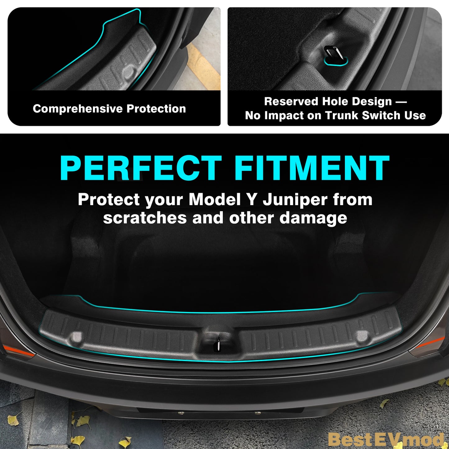 Upgrade Rear Bumper & Trunk Sill Cover Protector for 2026 Tesla Model Y