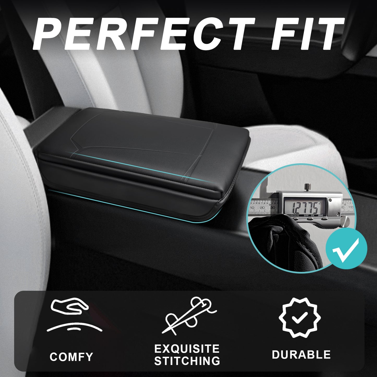 Thickened Center Console Armrest Pad Cover for Tesla ModelY Juniper 2026+