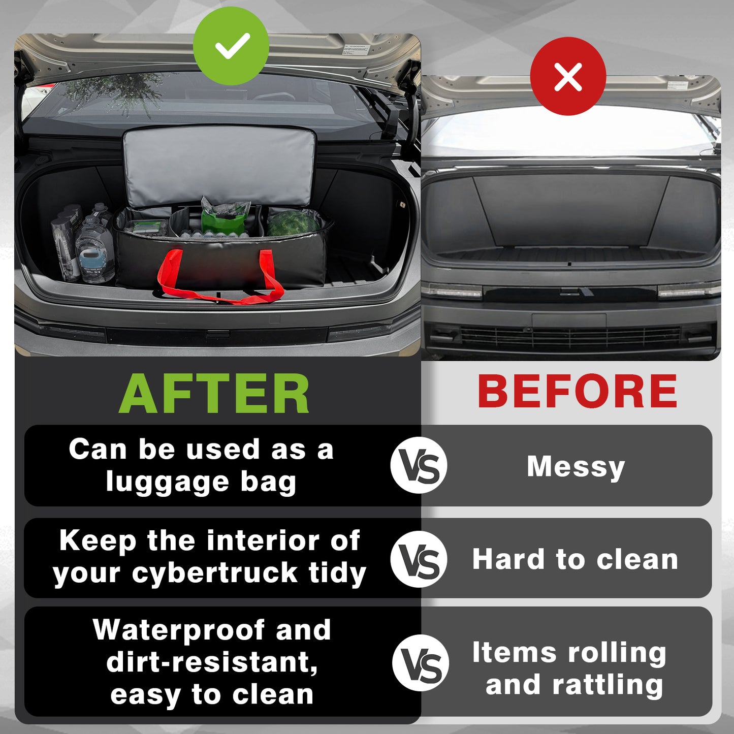 Frunk Cooler Bag Organzier Custom Design Fit for Cybertruck