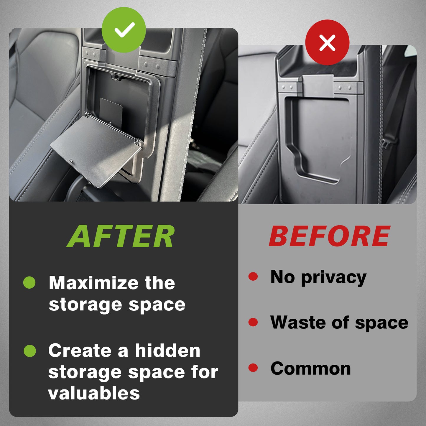 Armrest Hidden Storage Box for New Model 3 Highland from BestEvMod