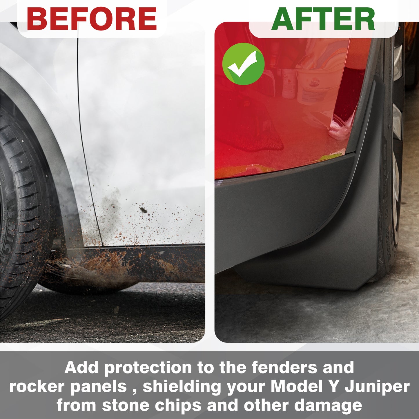 Upgrade TPE Mud Flaps for 2026 Tesla Model Y Juniper
