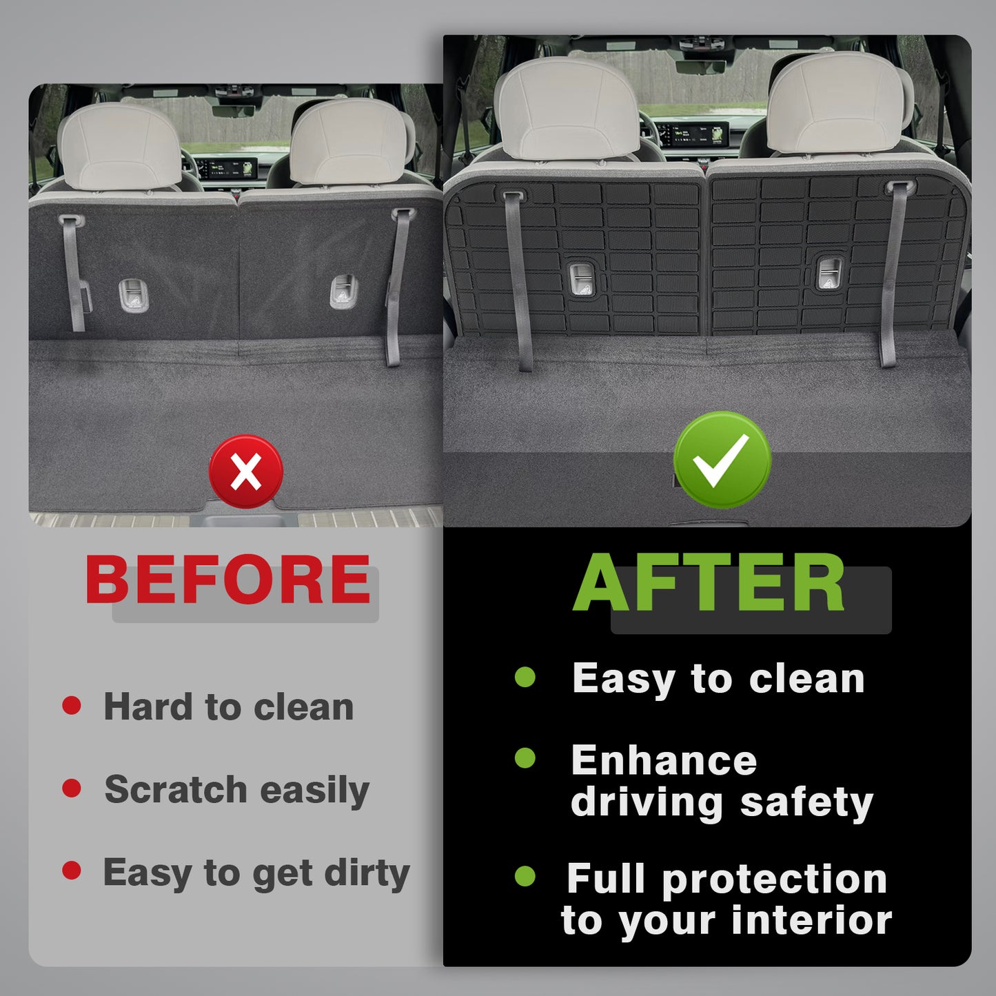 EV9 Seat Back Covers (for 6-seat only) from BestEvMod