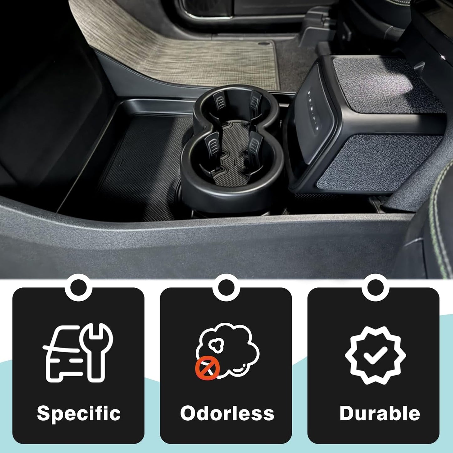 Lower Center Console Organizer – Fits 32oz Bottle for 2025 Rivian R1T/R1S
