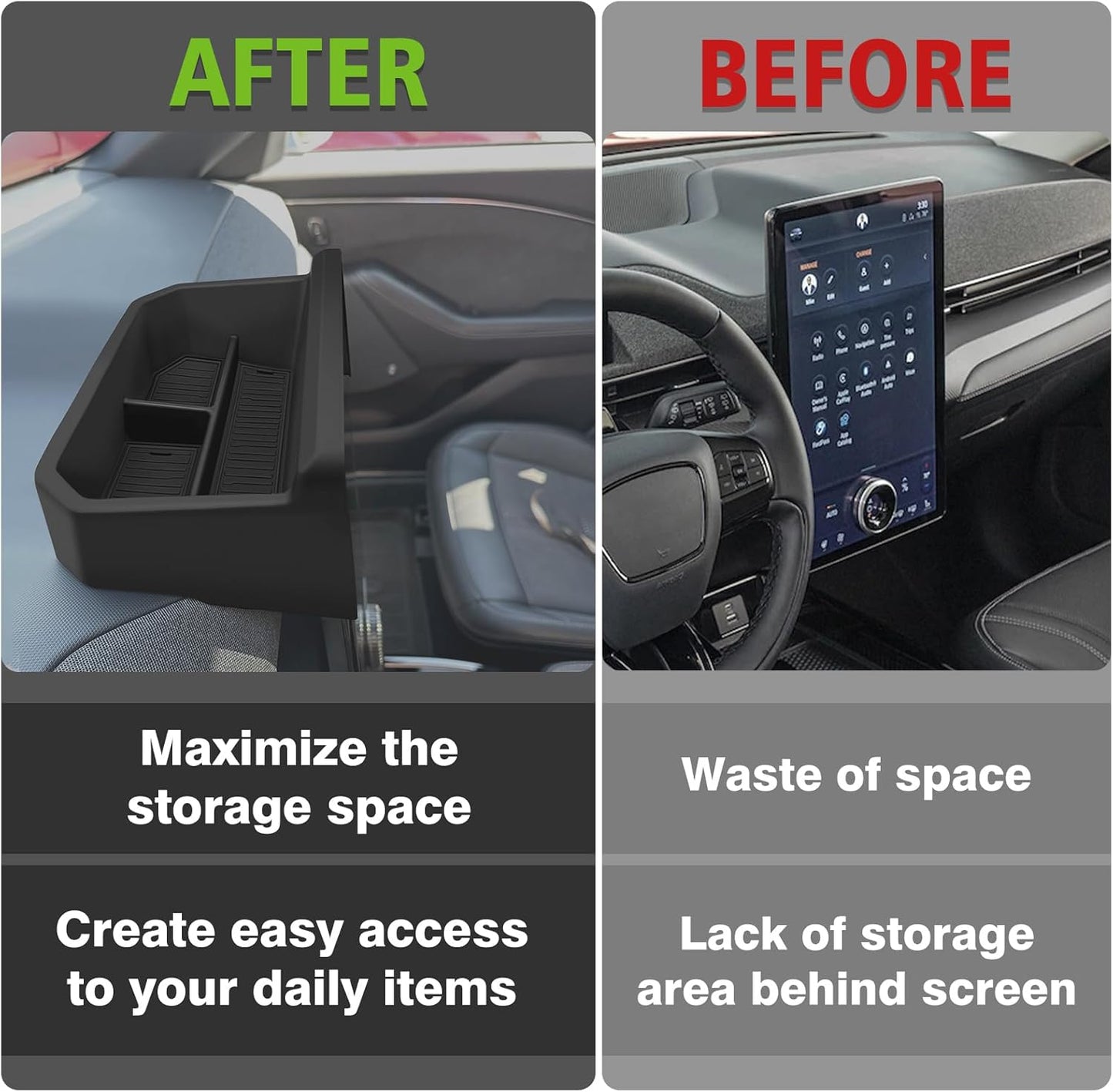 Upgraded Screen Back Organizer for Mach-E 2021-2025