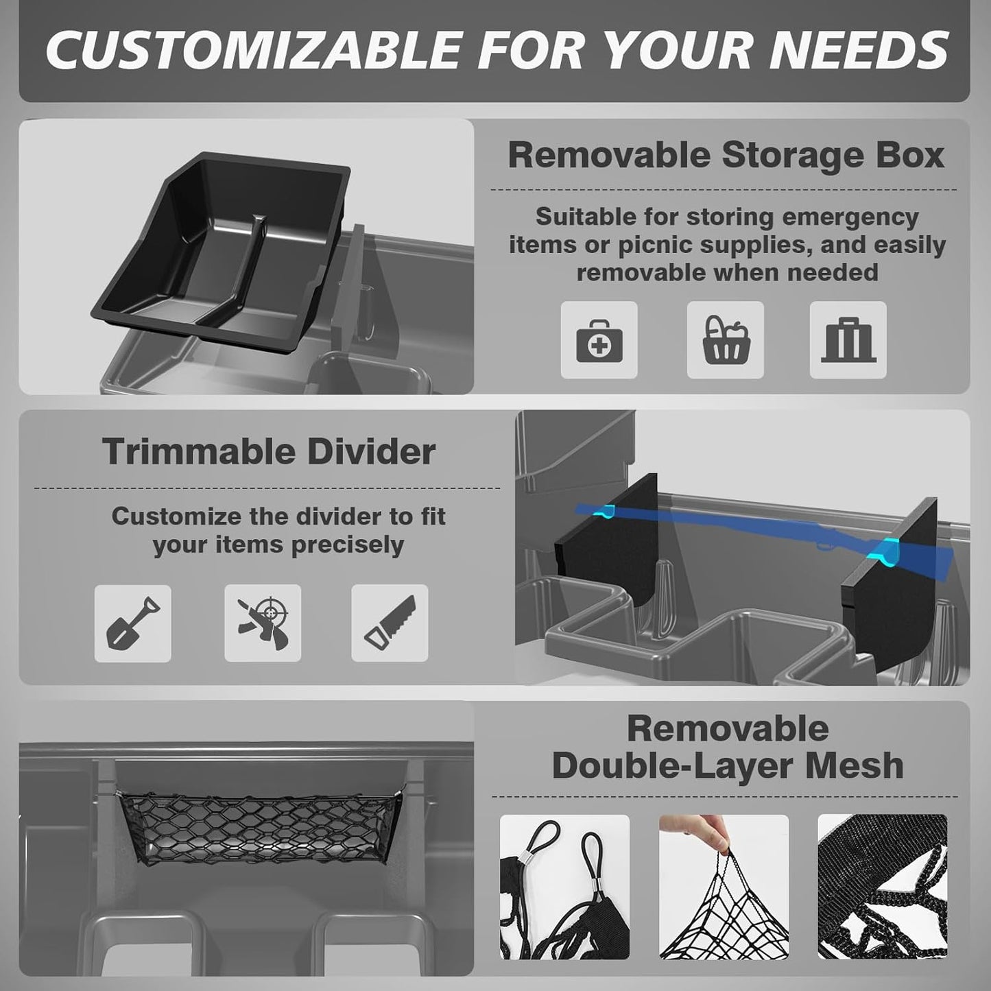 Rear Underseat Storage for Cybertruck 2024+